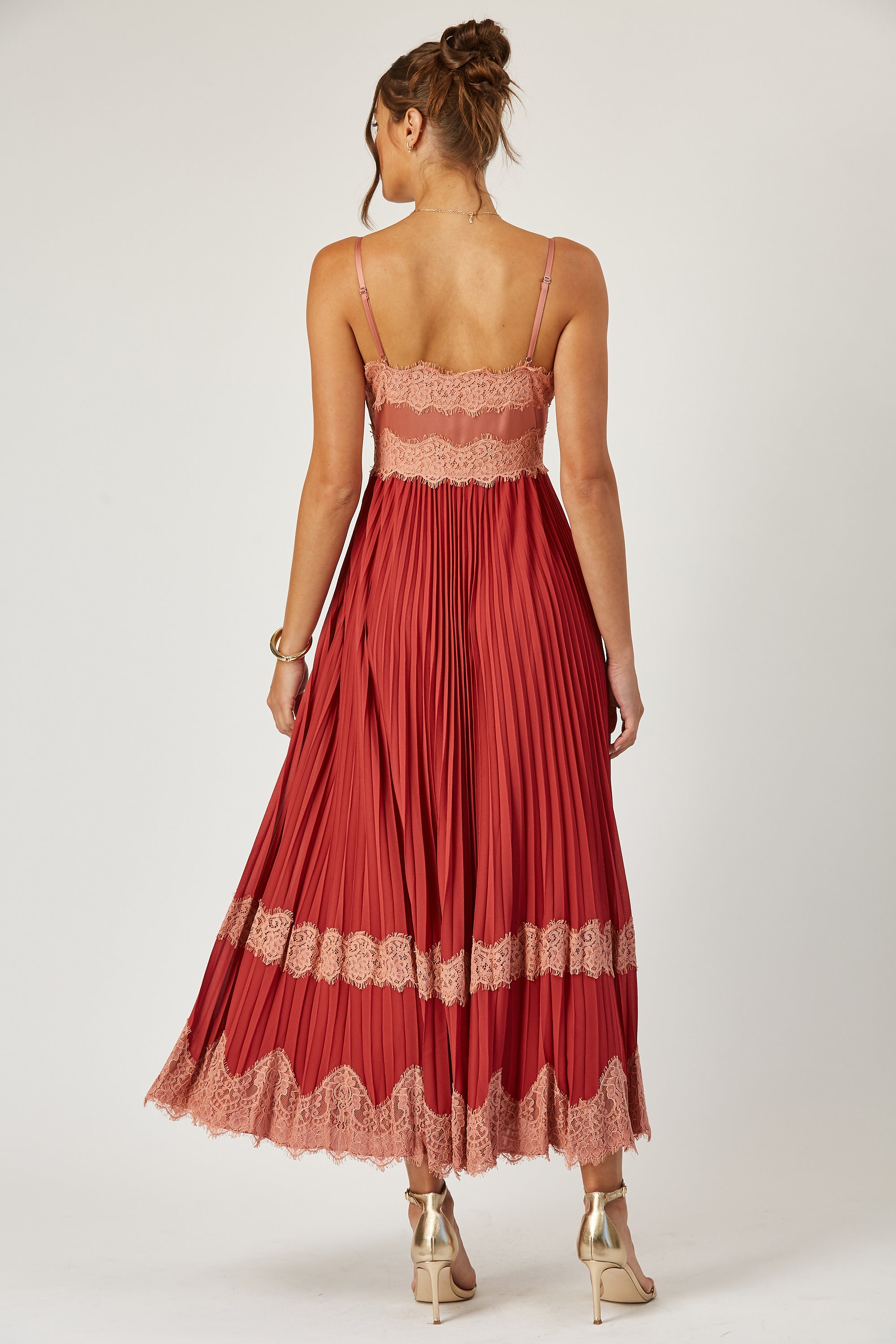 Saylor colorblock pleated mini dress image 2