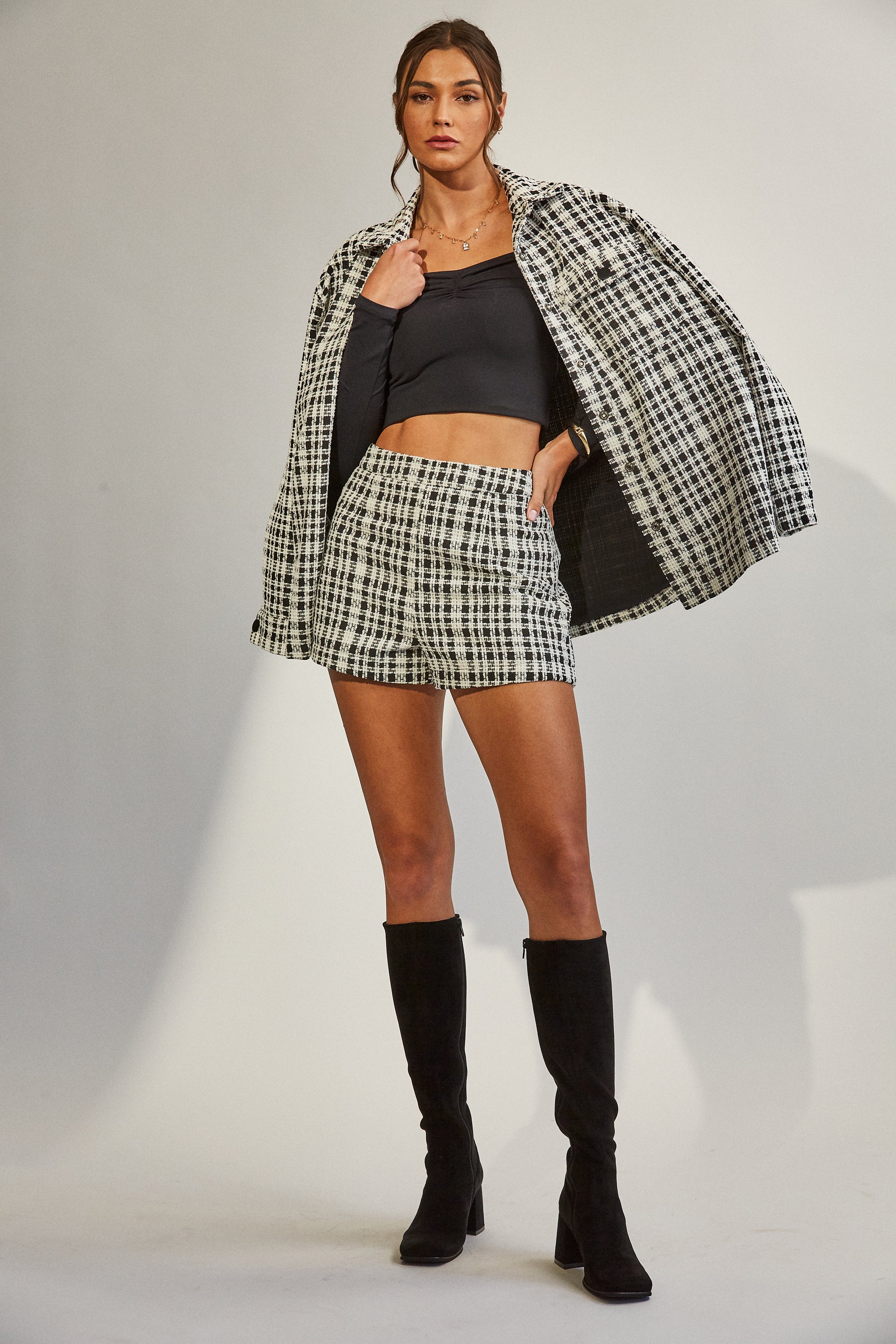 Lana oversized plaid jacket image 4