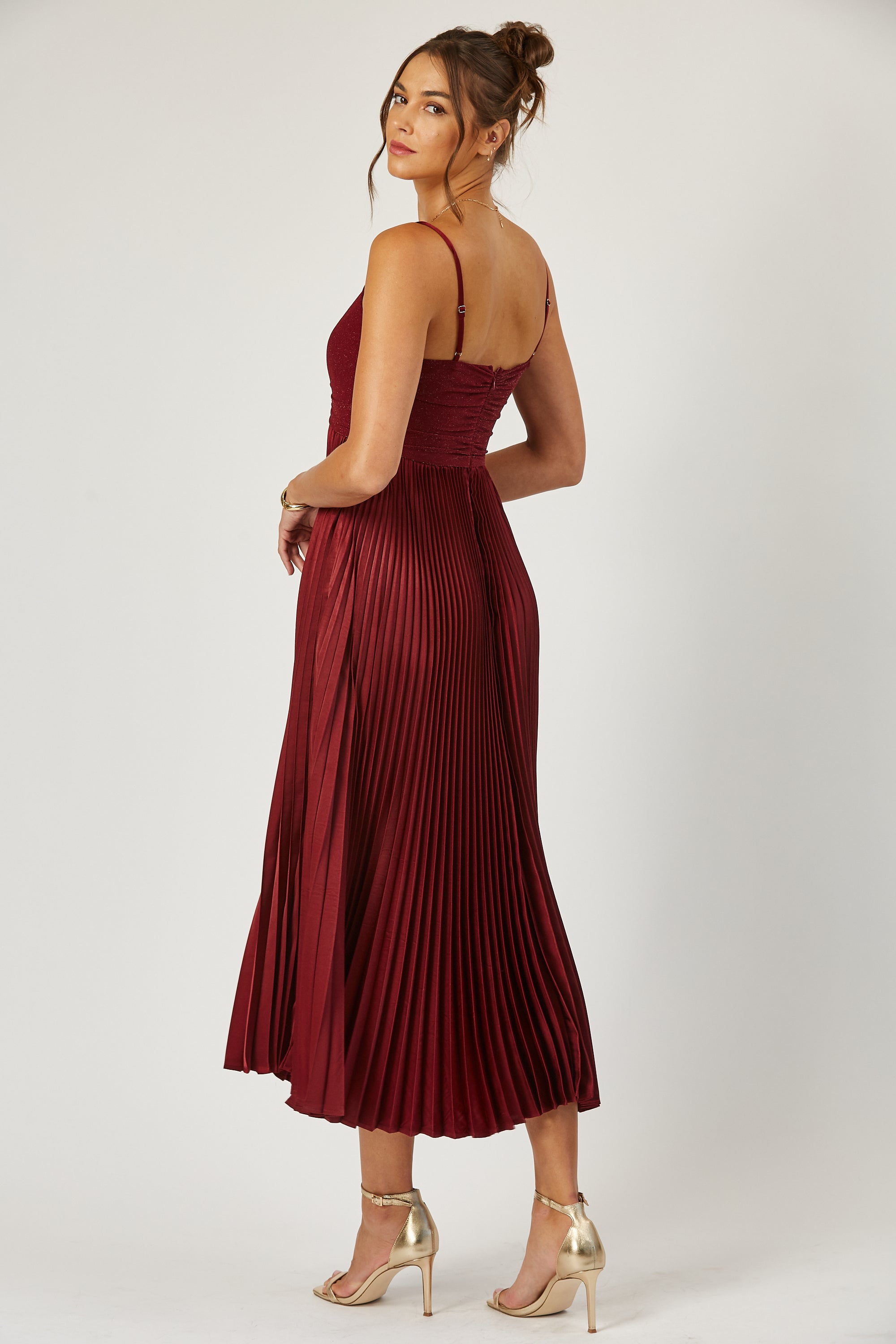 Portia pleated swing dress image 2