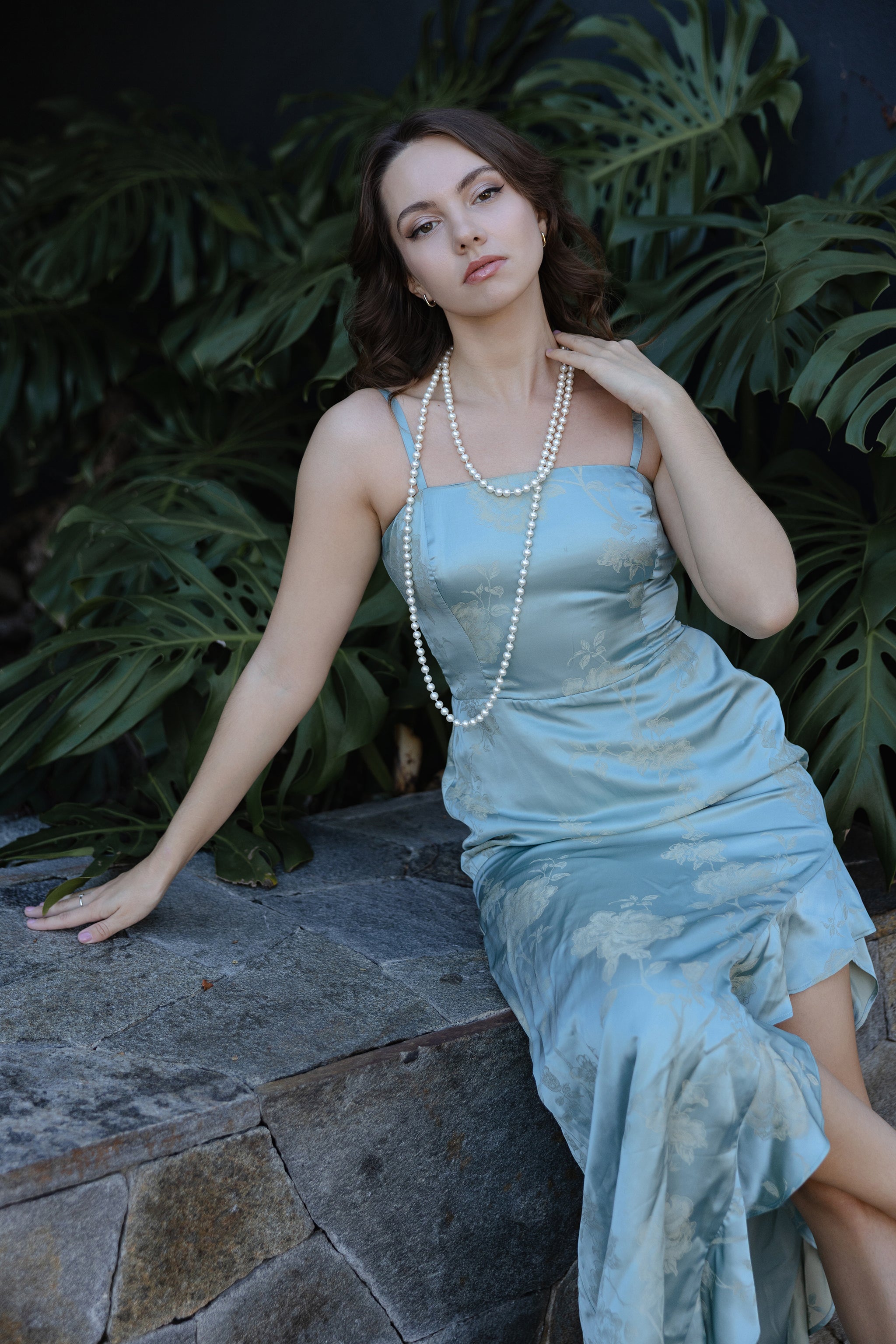 Skyler back lace up maxi dress