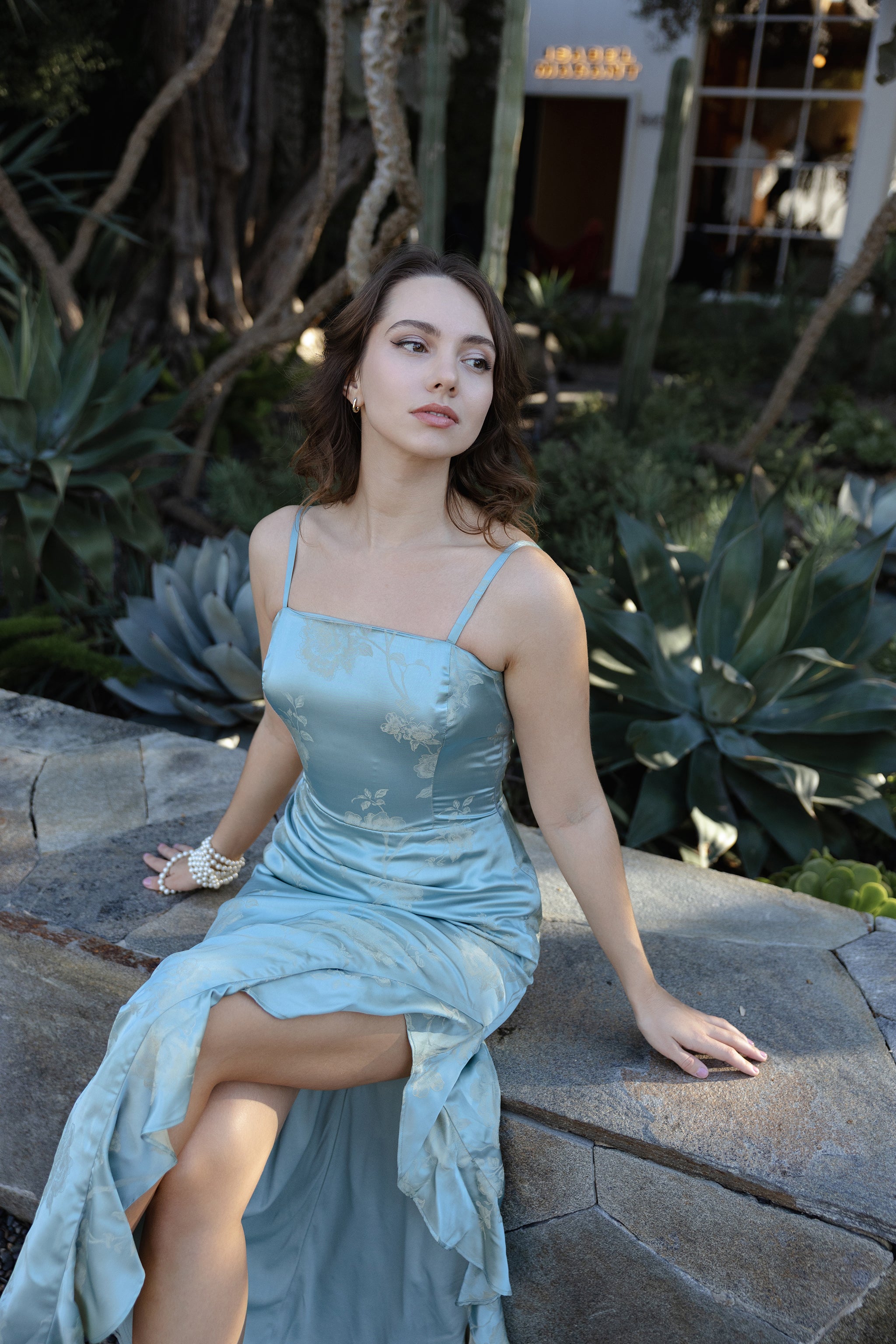 Skyler back lace up maxi dress