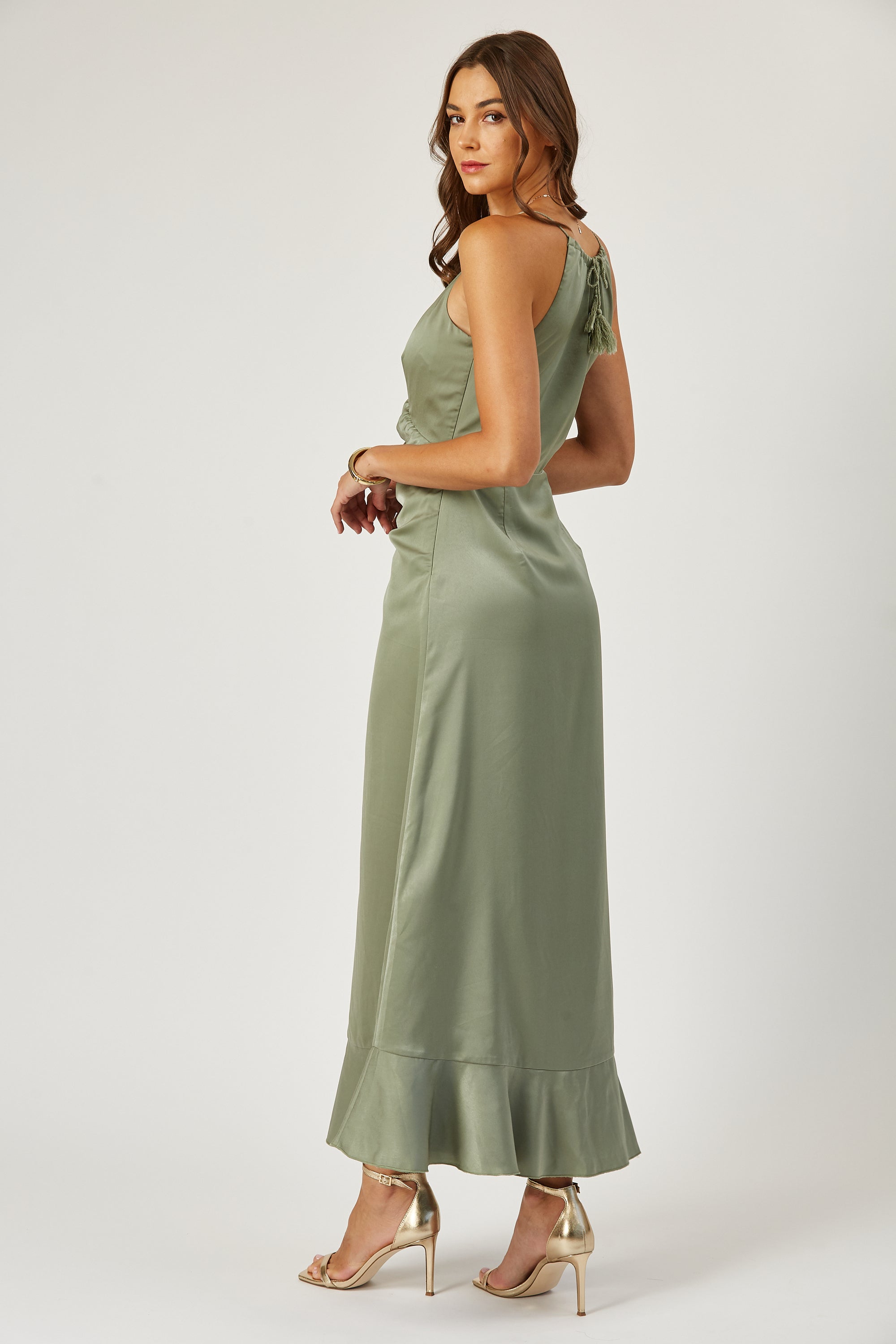 Arya cinched front halter dress image 7