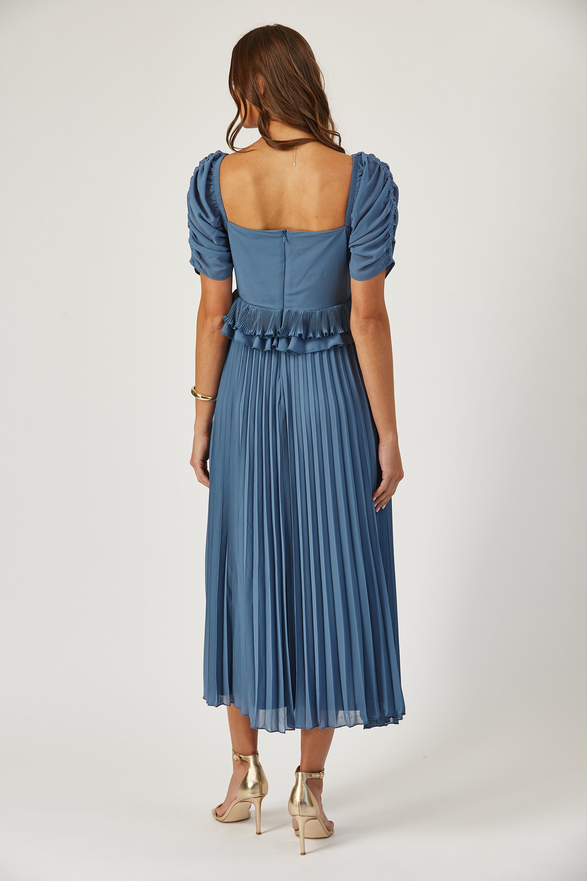 Addison plisse skirt midi dress image 2