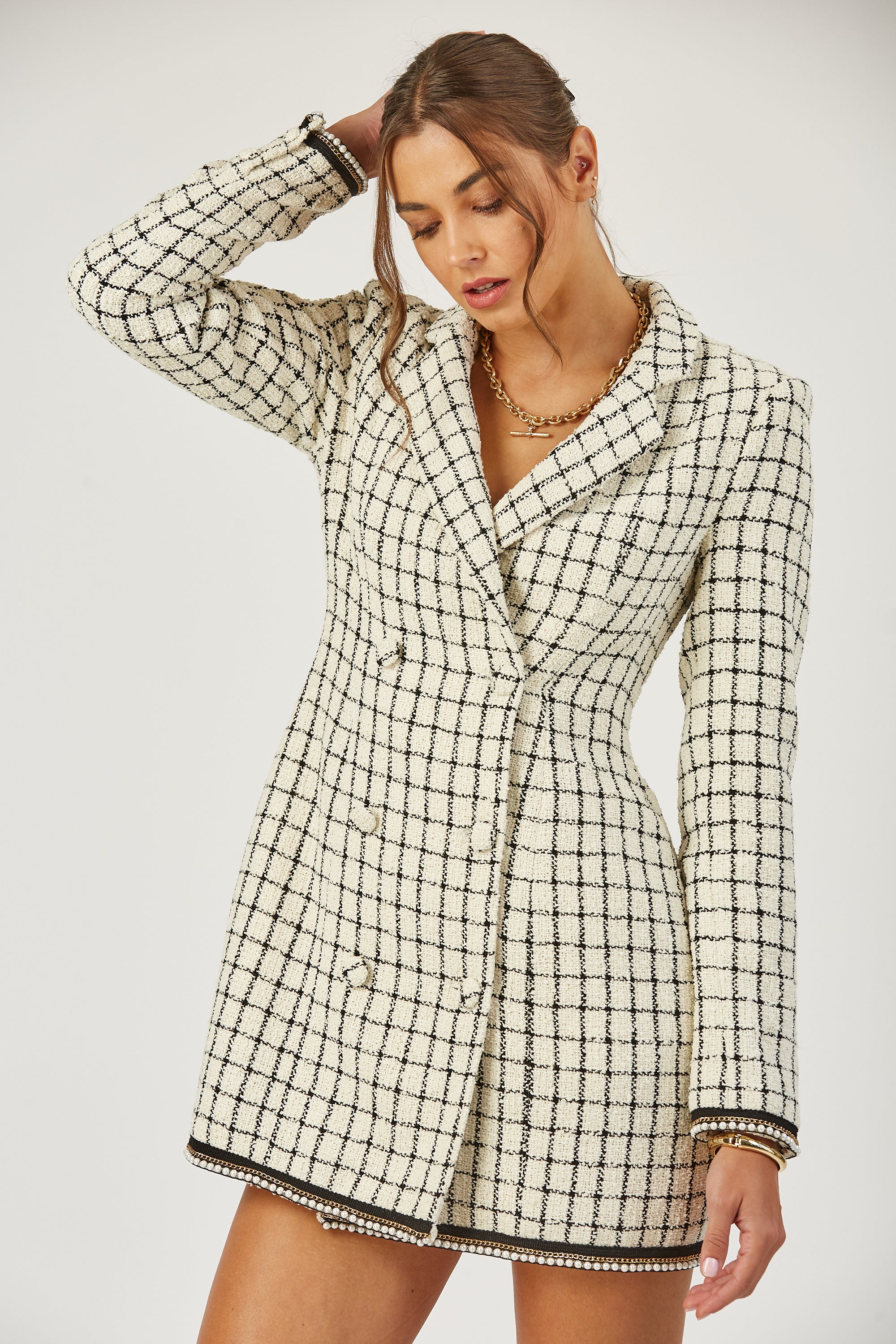 Cameron Tweed blazer dress image 4