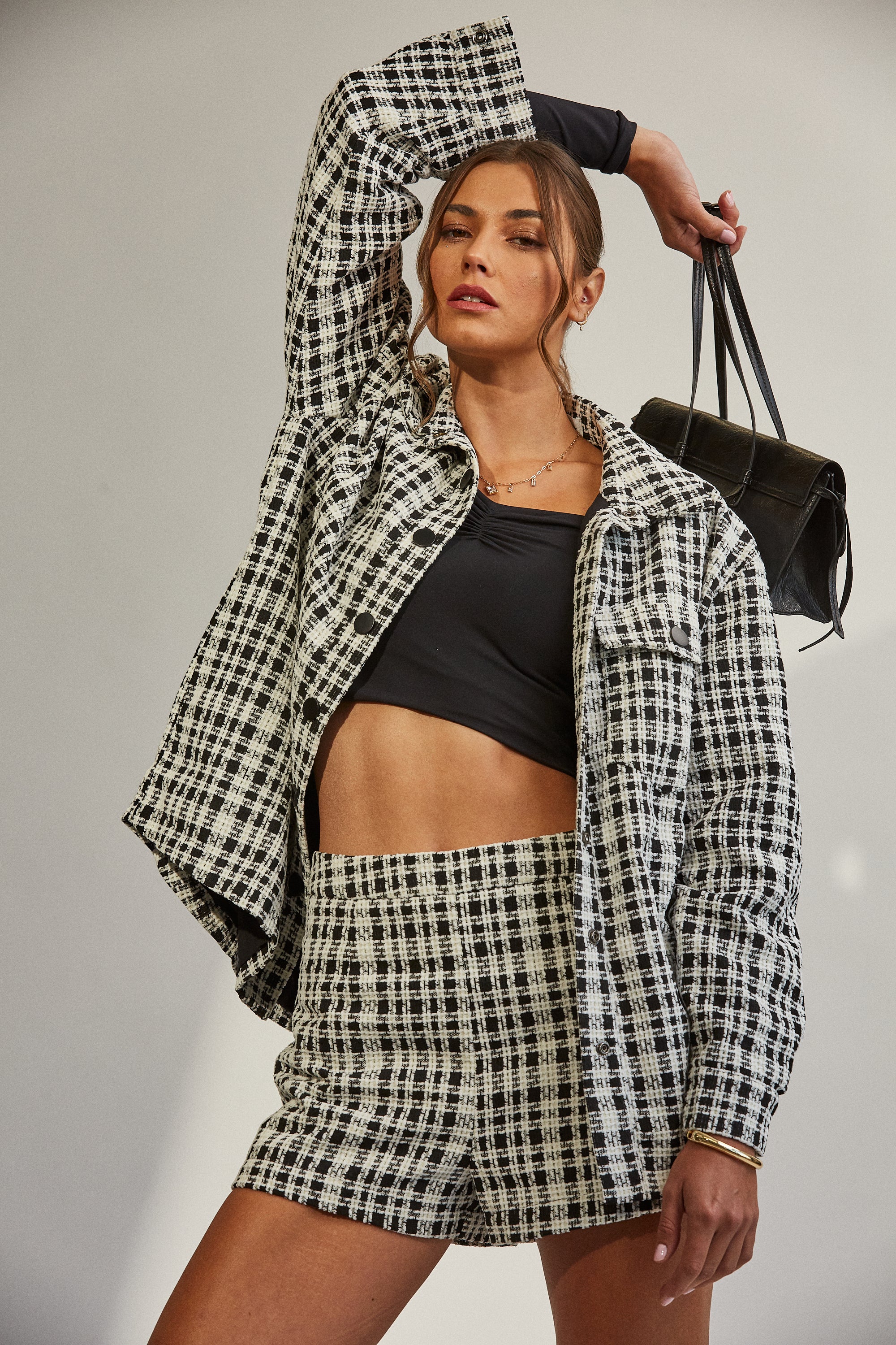 Lana oversized plaid jacket image 0