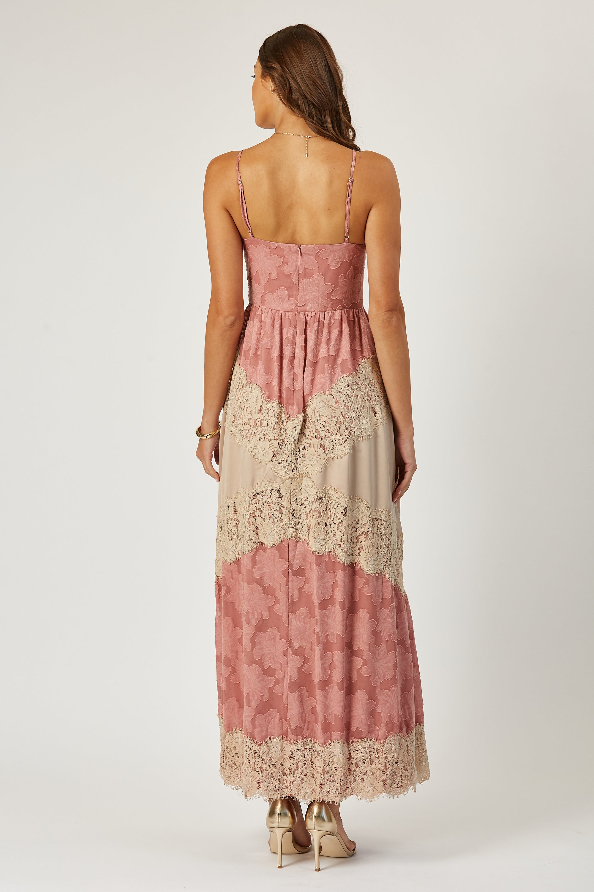 Charlotte lace and burnout maxi dress image 3
