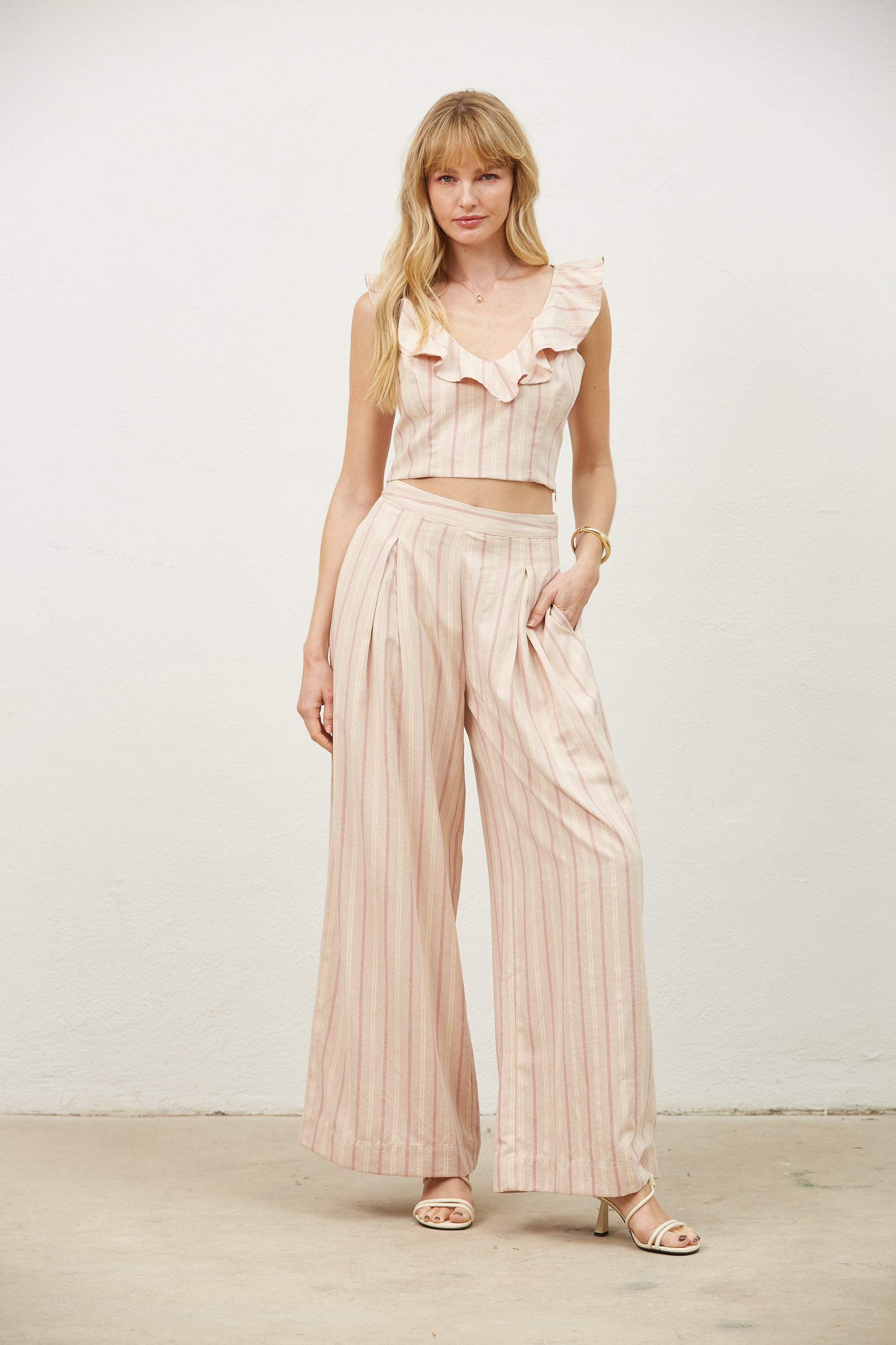 Charli pinstripe set