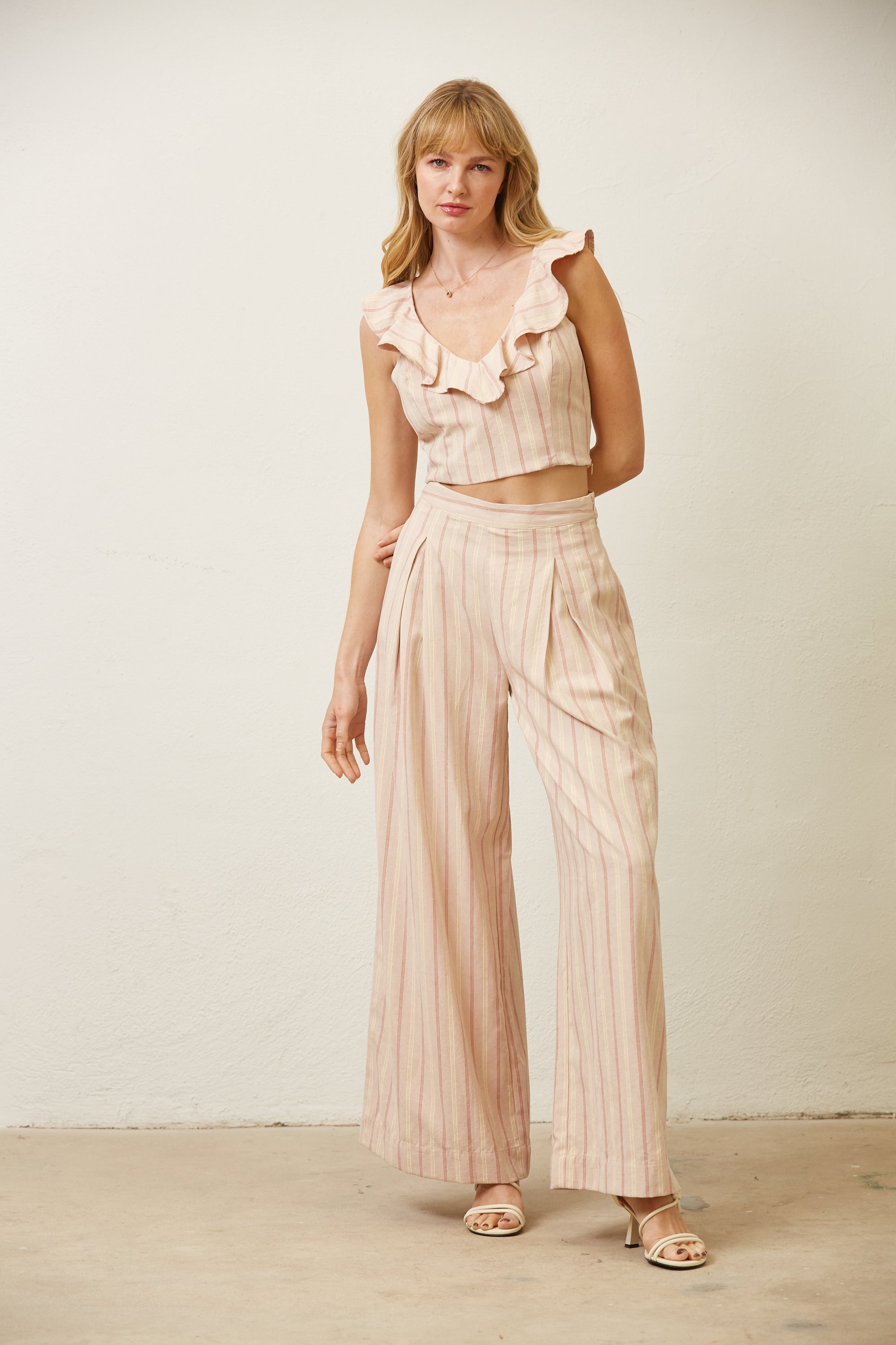 Charli pinstripe wide leg pant