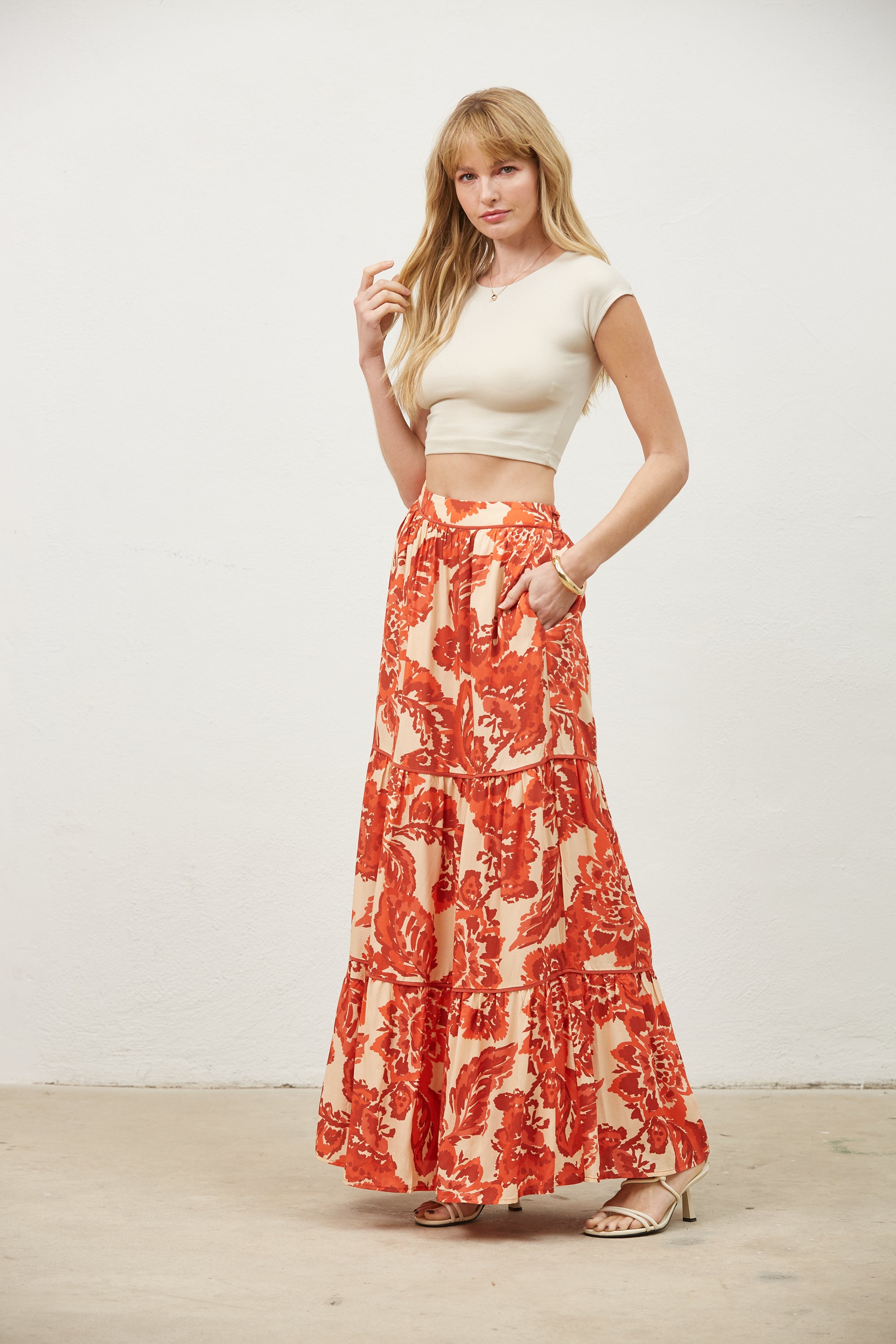 Mallory Tiered Maxi Skirt
