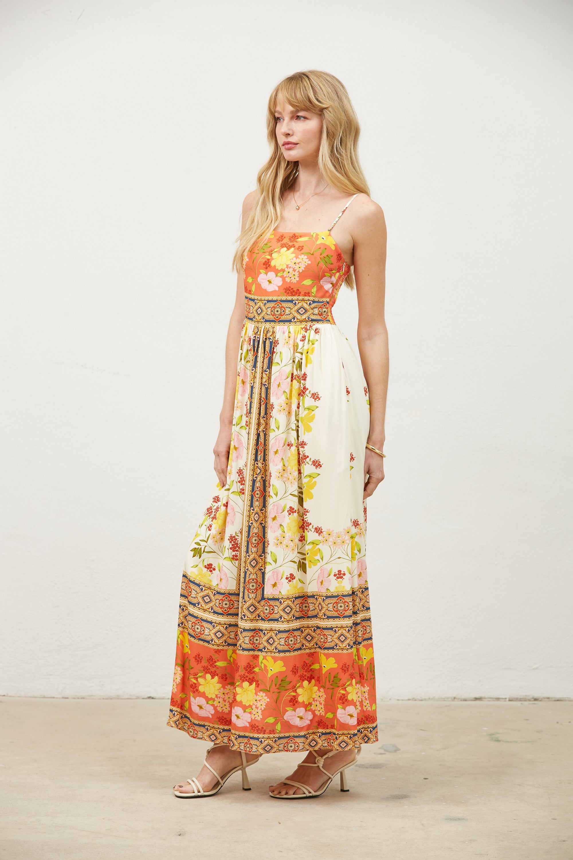 Maliyah Border Print Maxi Dress