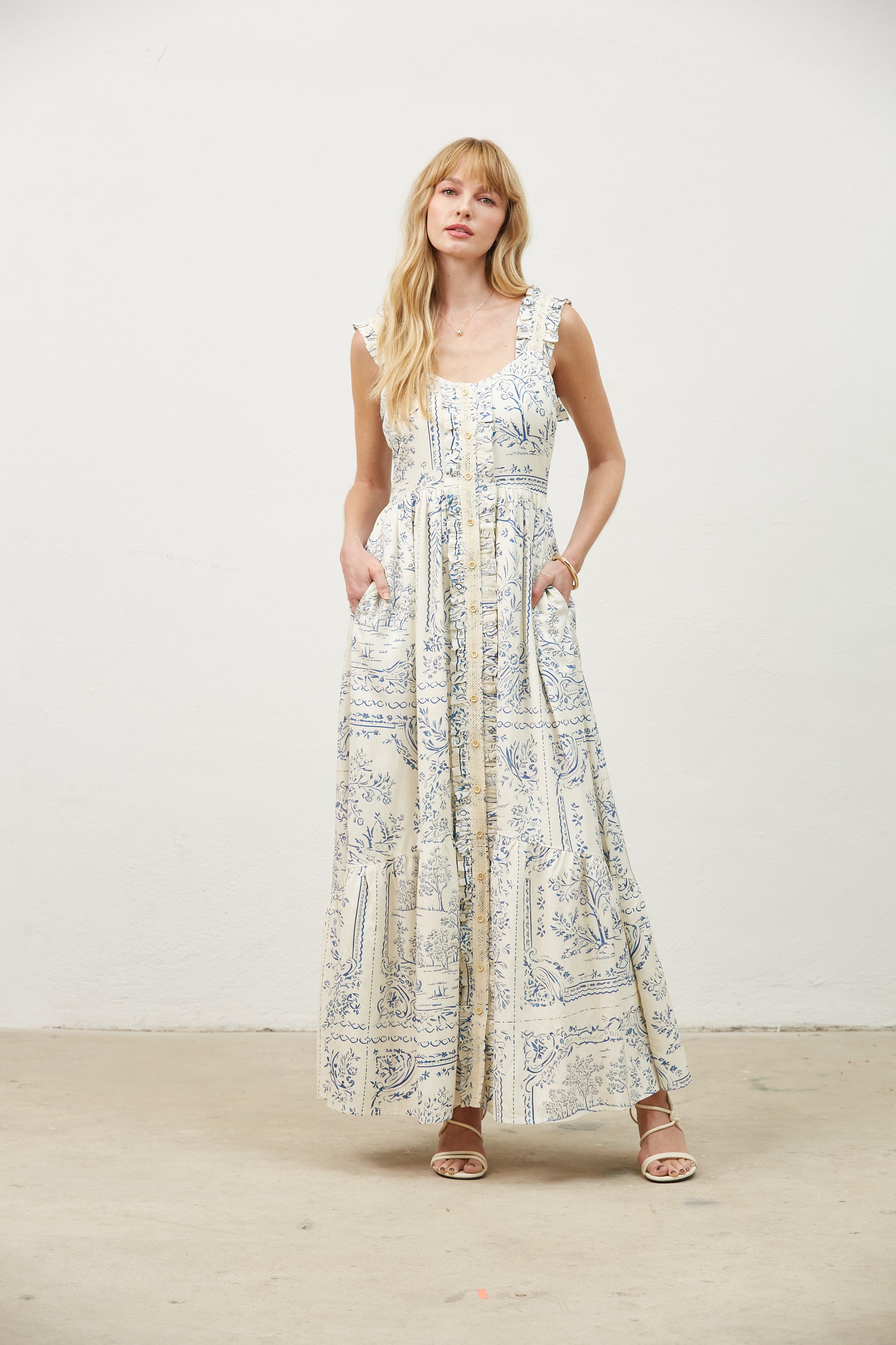 Lucia Tie Back Maxi Dress