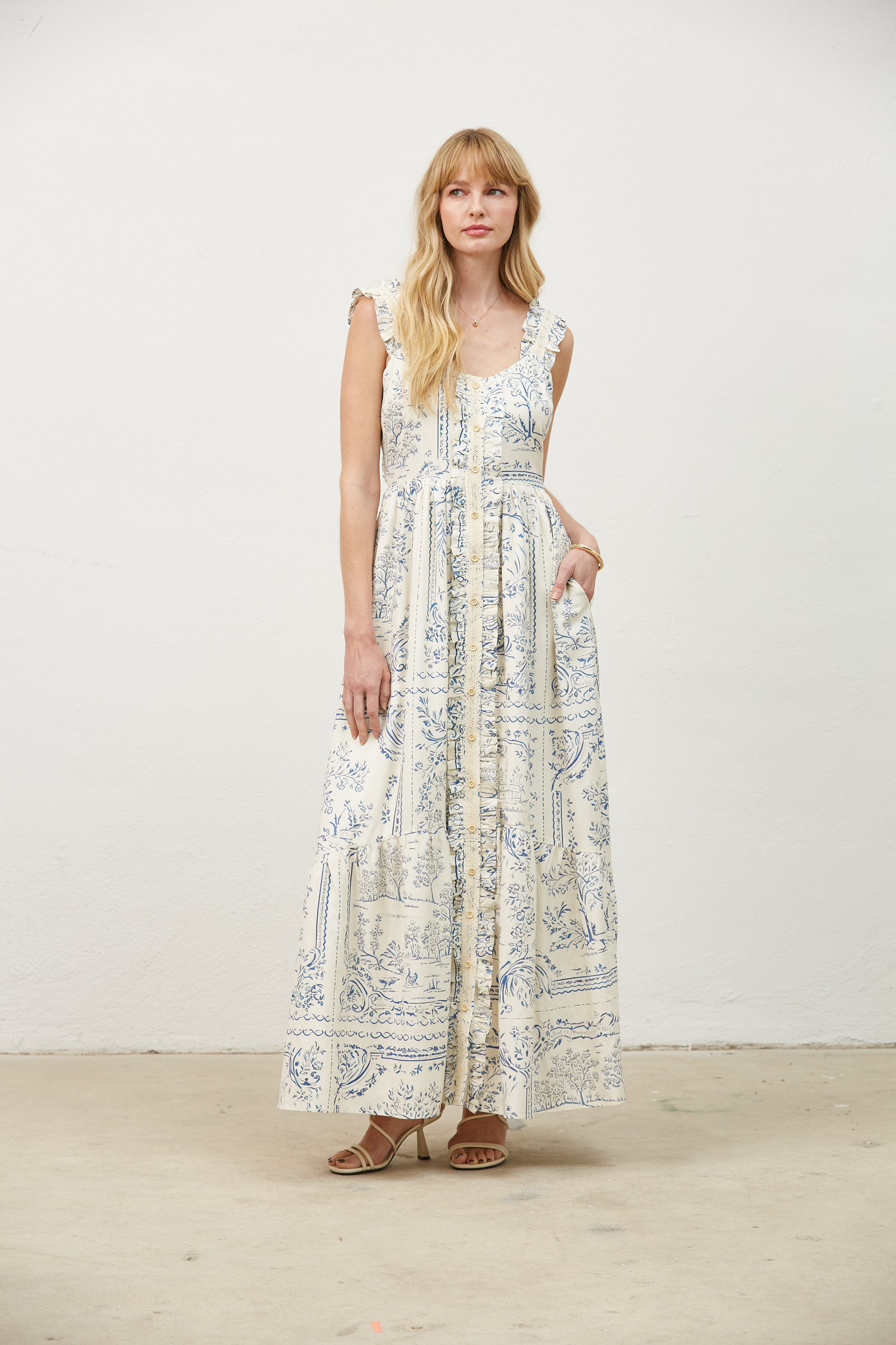 Lucia Tie Back Maxi Dress