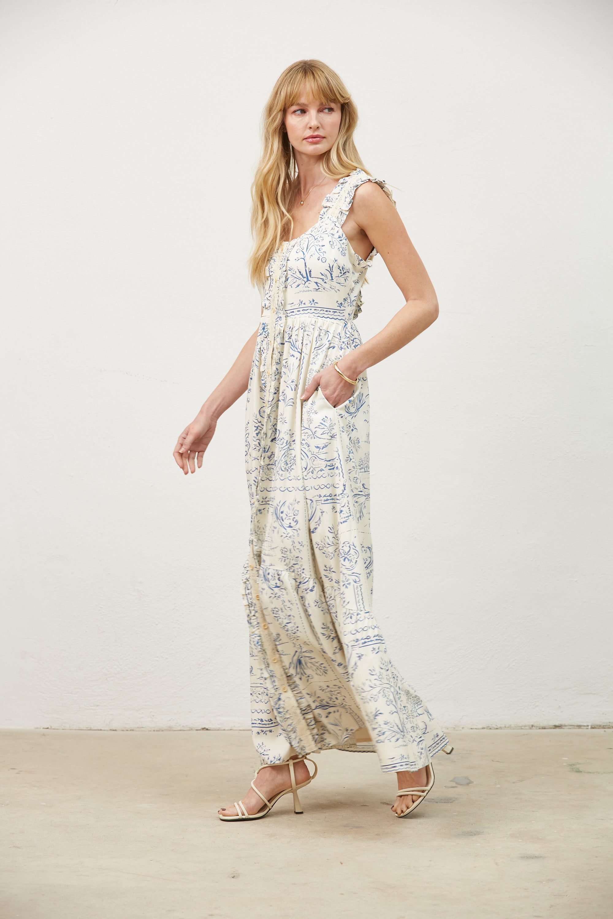 Lucia Tie Back Maxi Dress