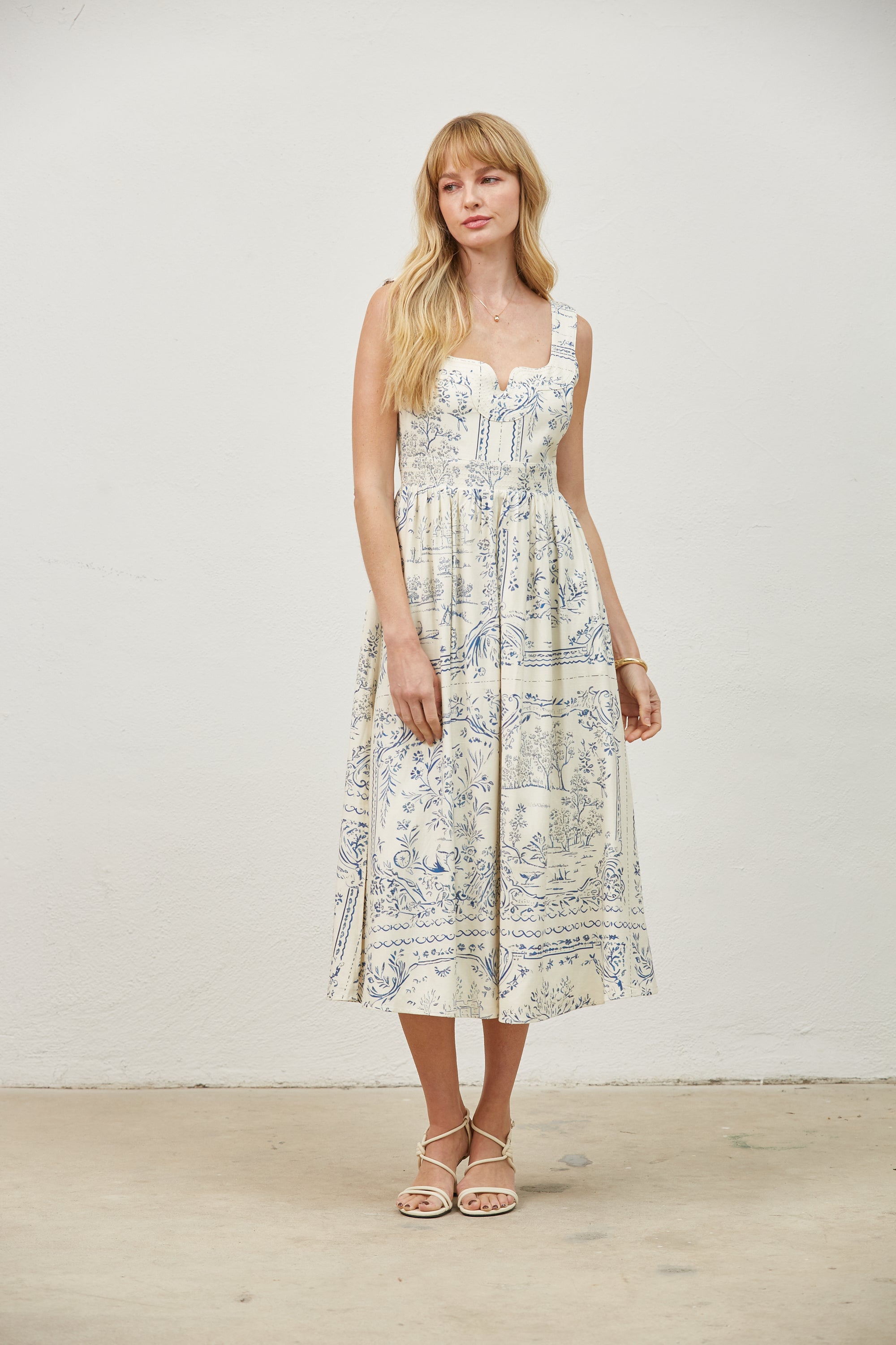 Laurel wide band midi dress