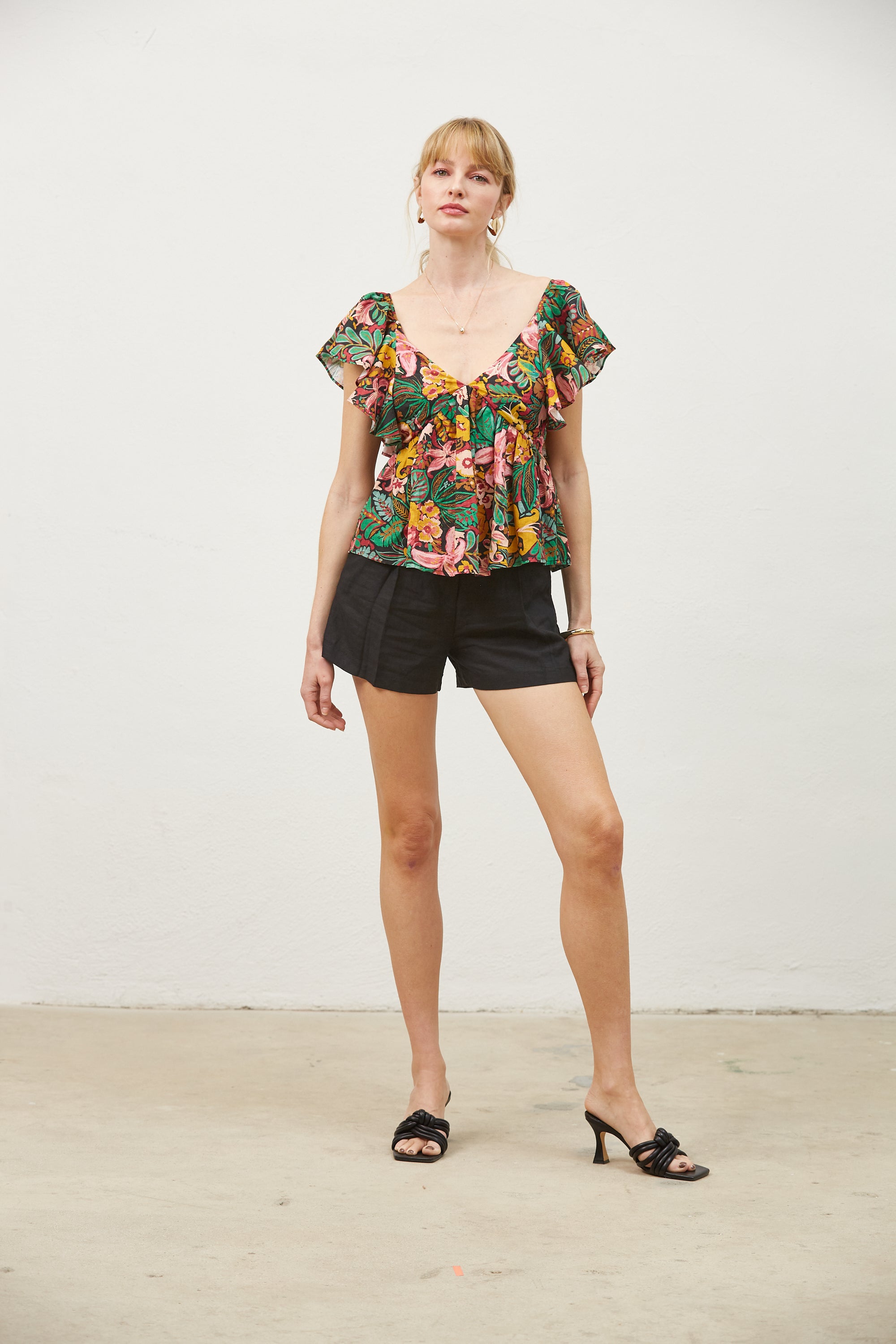 Raya ruffle top