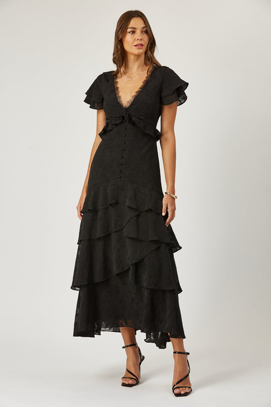 Aubrey tiered burnout maxi dress image 1