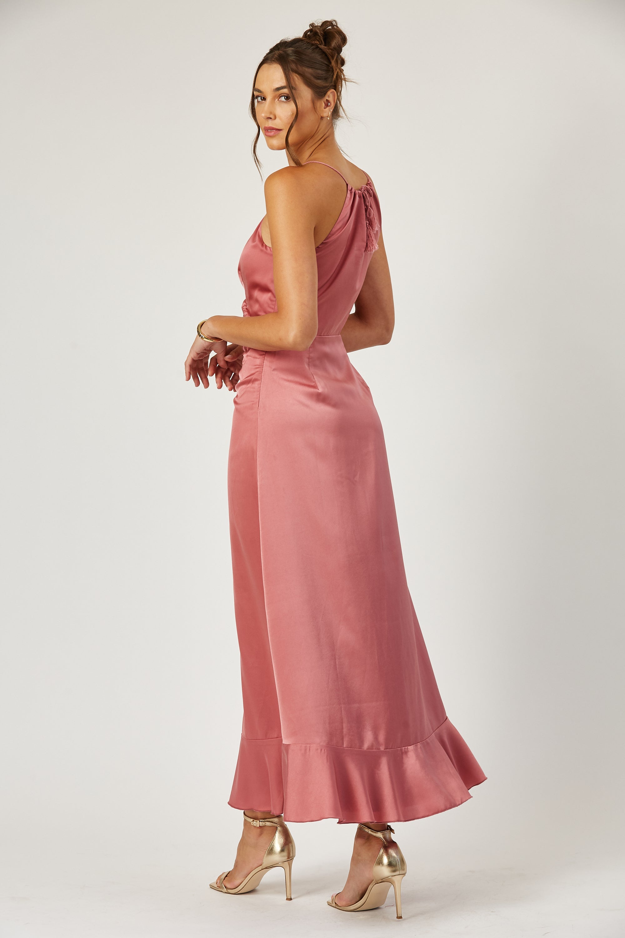 Arya cinched front halter dress image 2
