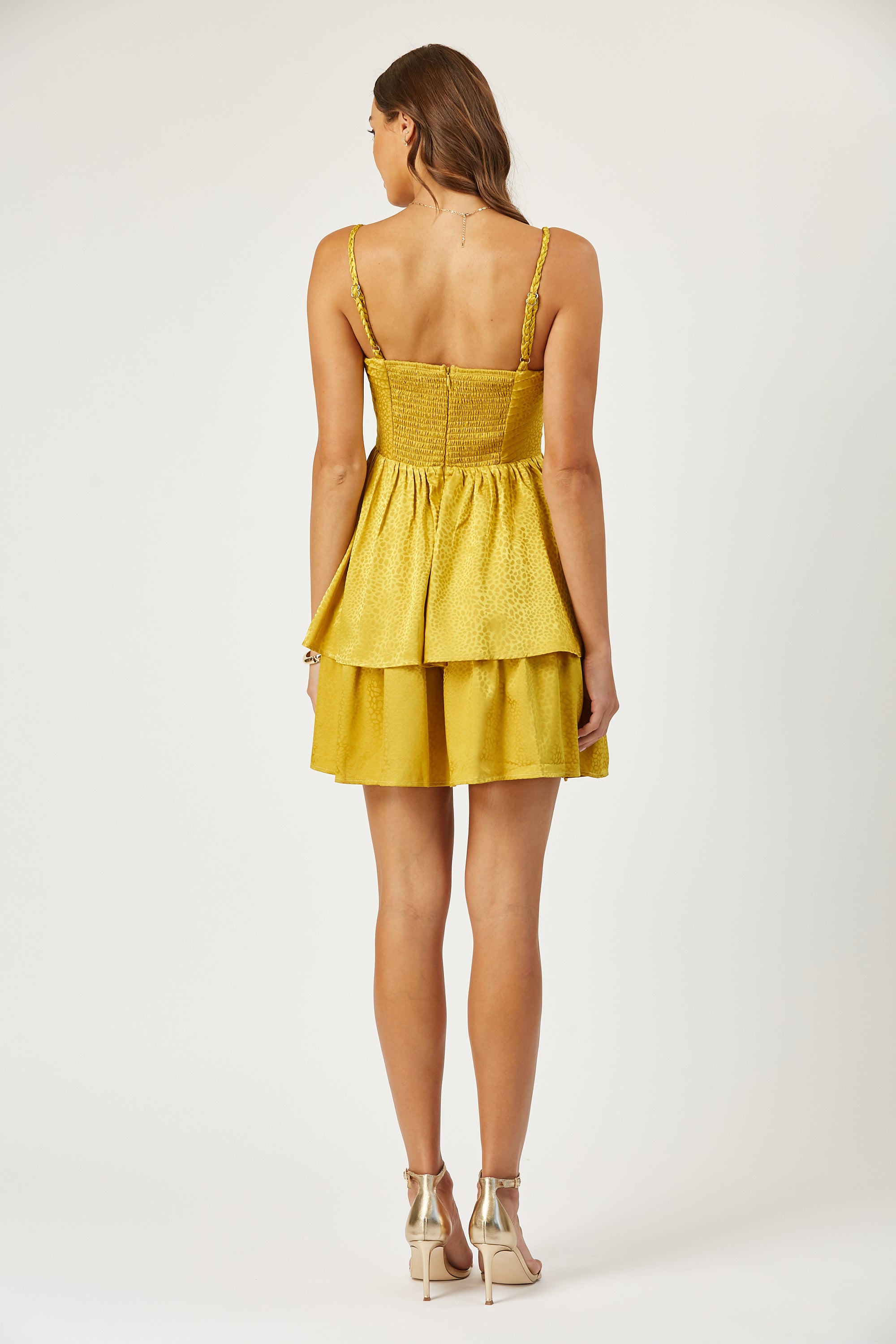 Charis pleat bodice tiered mini dress image 2