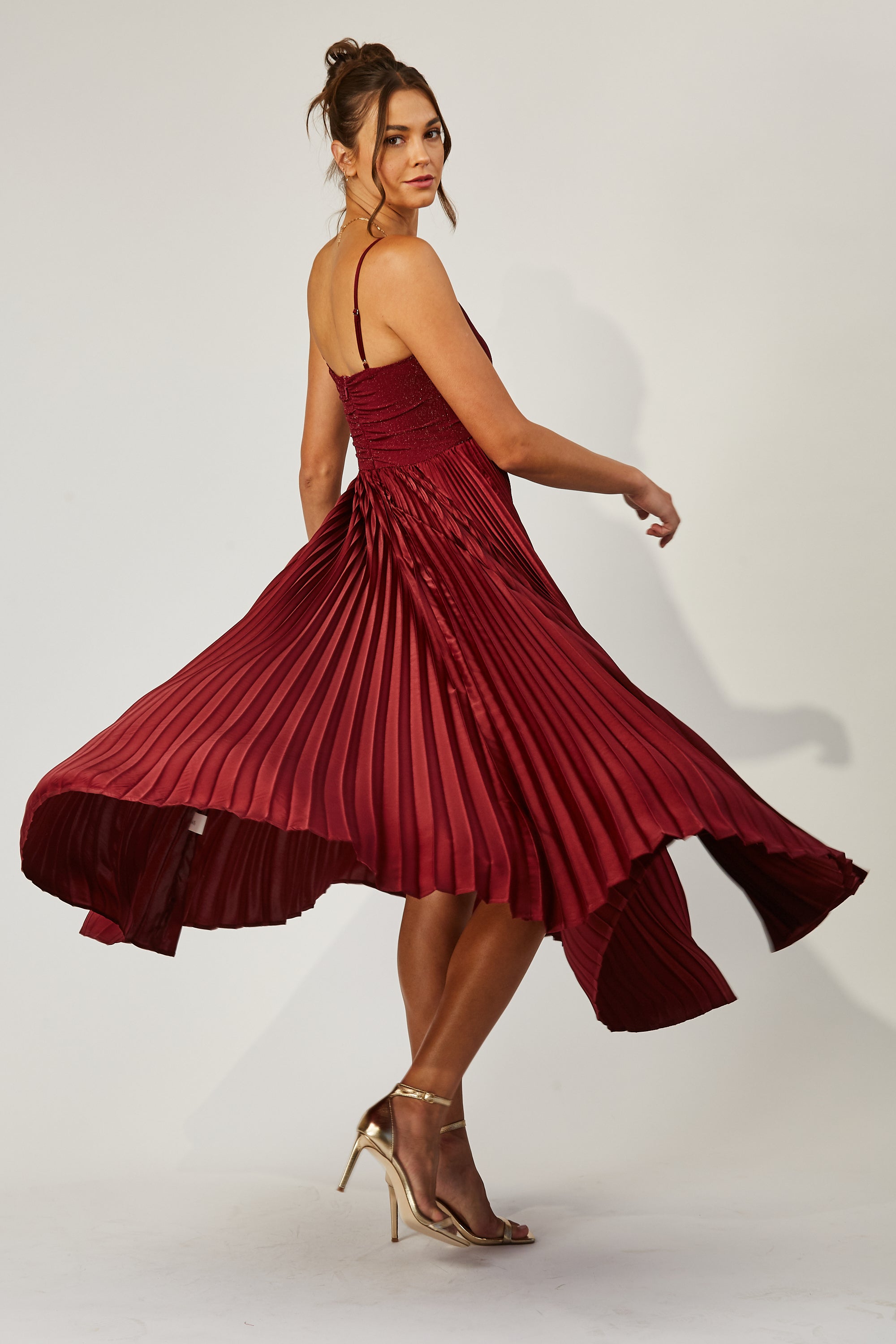 Portia pleated swing dress image 4