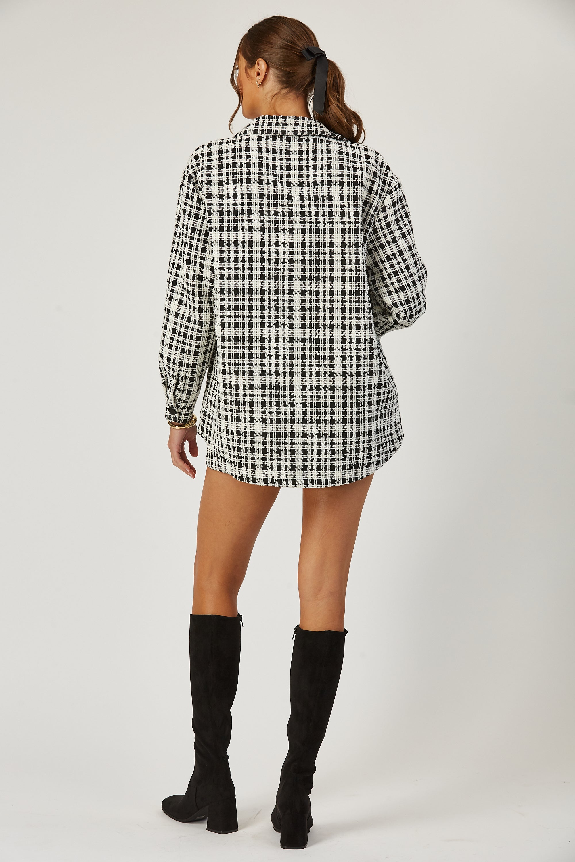 Lana oversized plaid jacket image 3