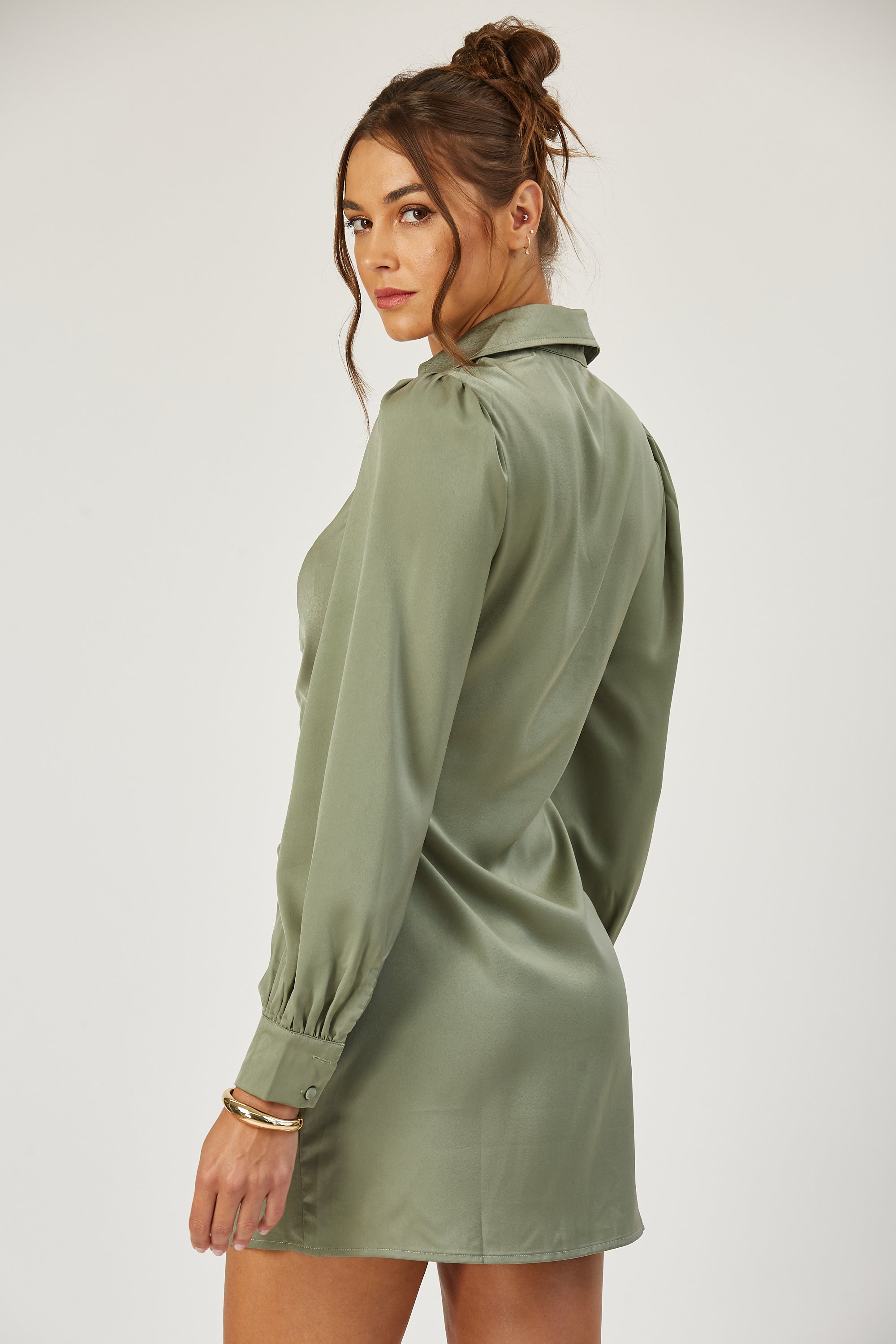 Shay cinched waist shirtdress image 1
