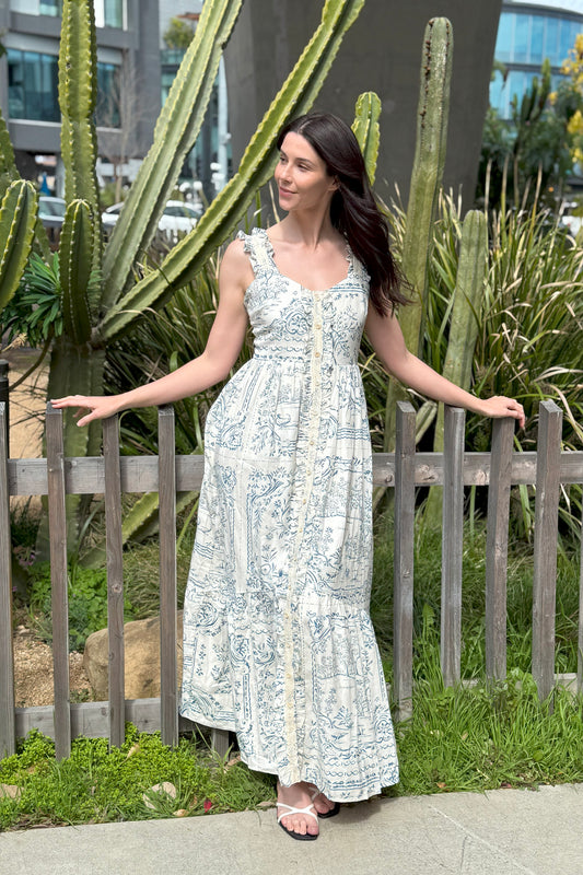 Lucia Tie Back Maxi Dress