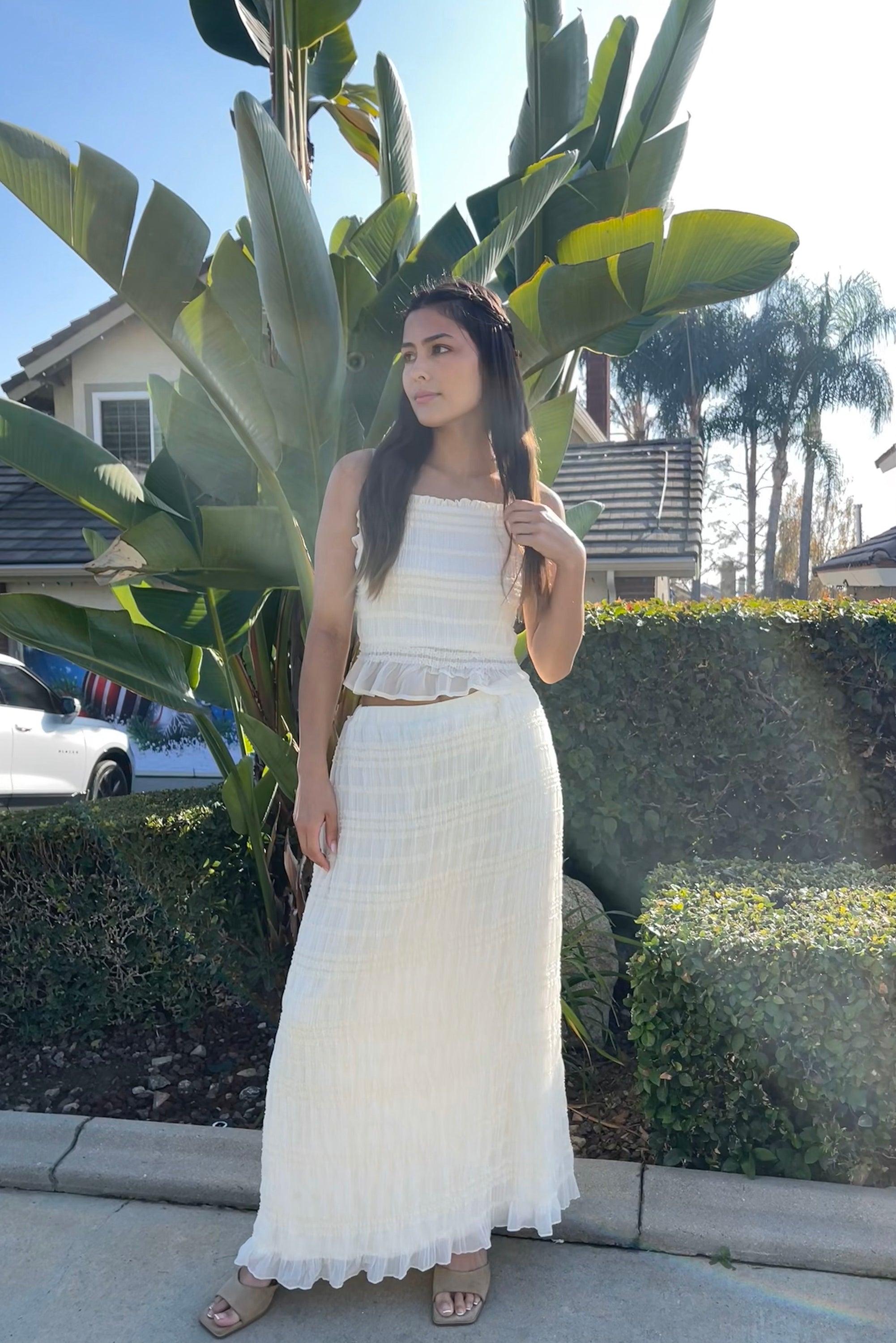 Camille Textured Maxi Skirt