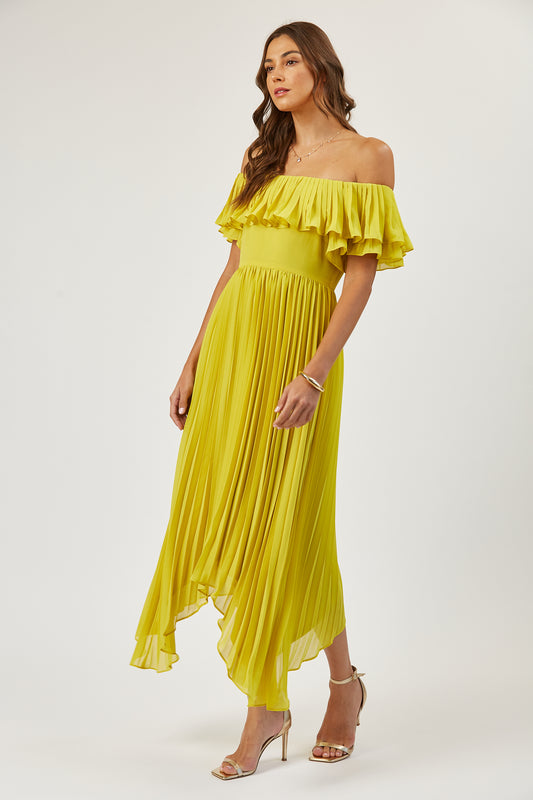 Kinsley plisse off shoulder dress image 1