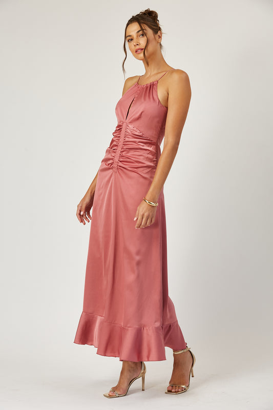 Arya cinched front halter dress image 1