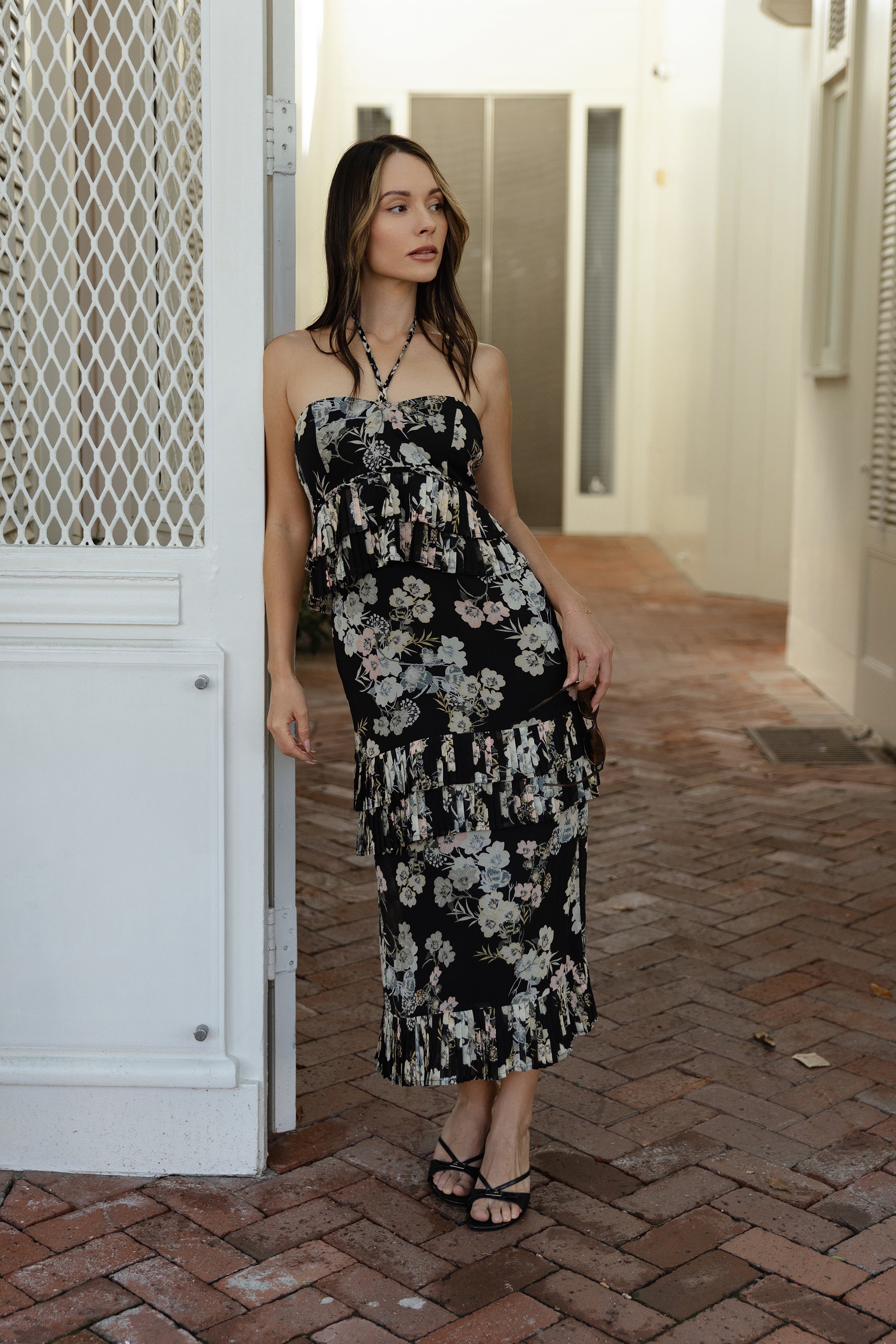 Camila halter midi dress