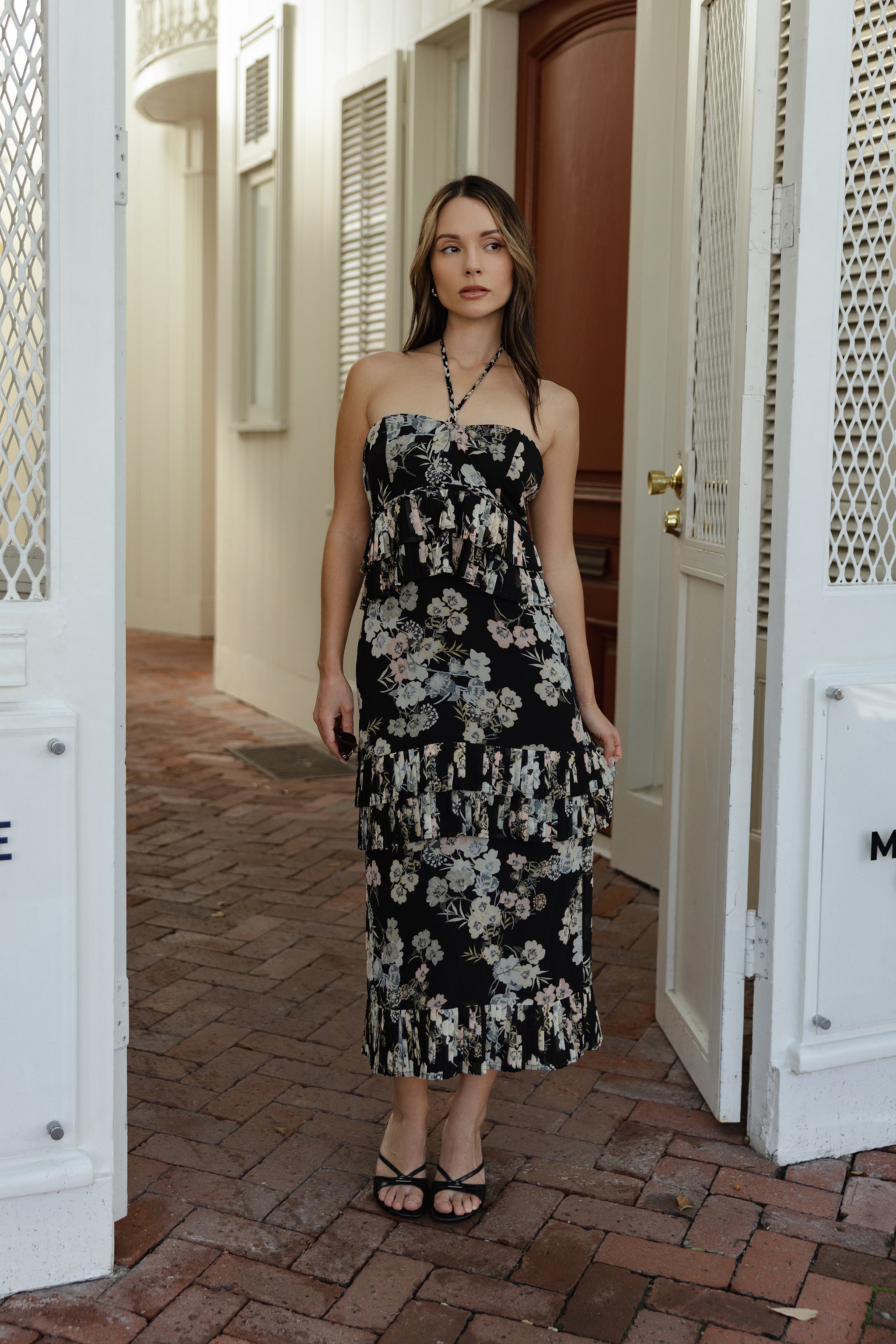 Camila halter midi dress