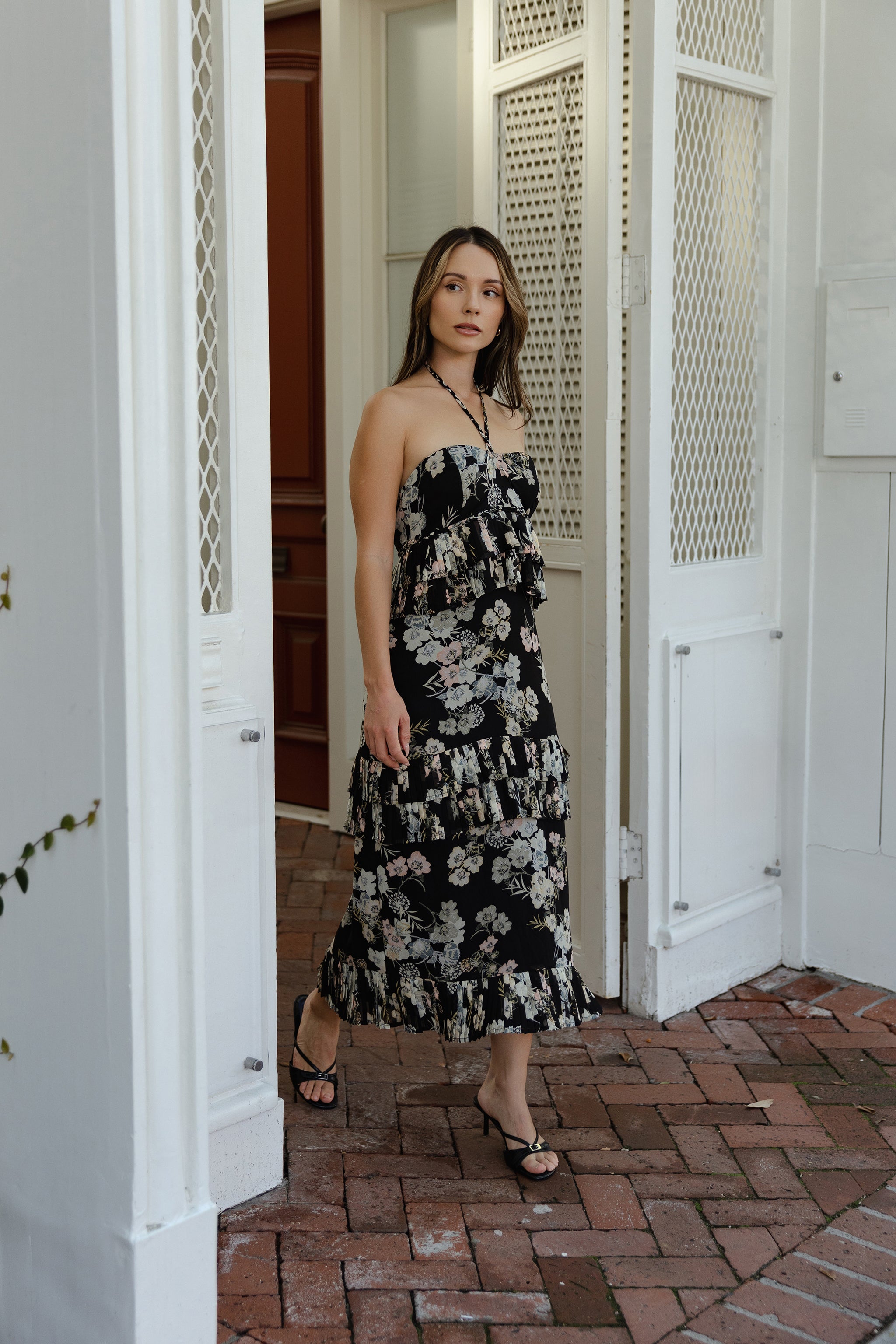 Camila halter midi dress