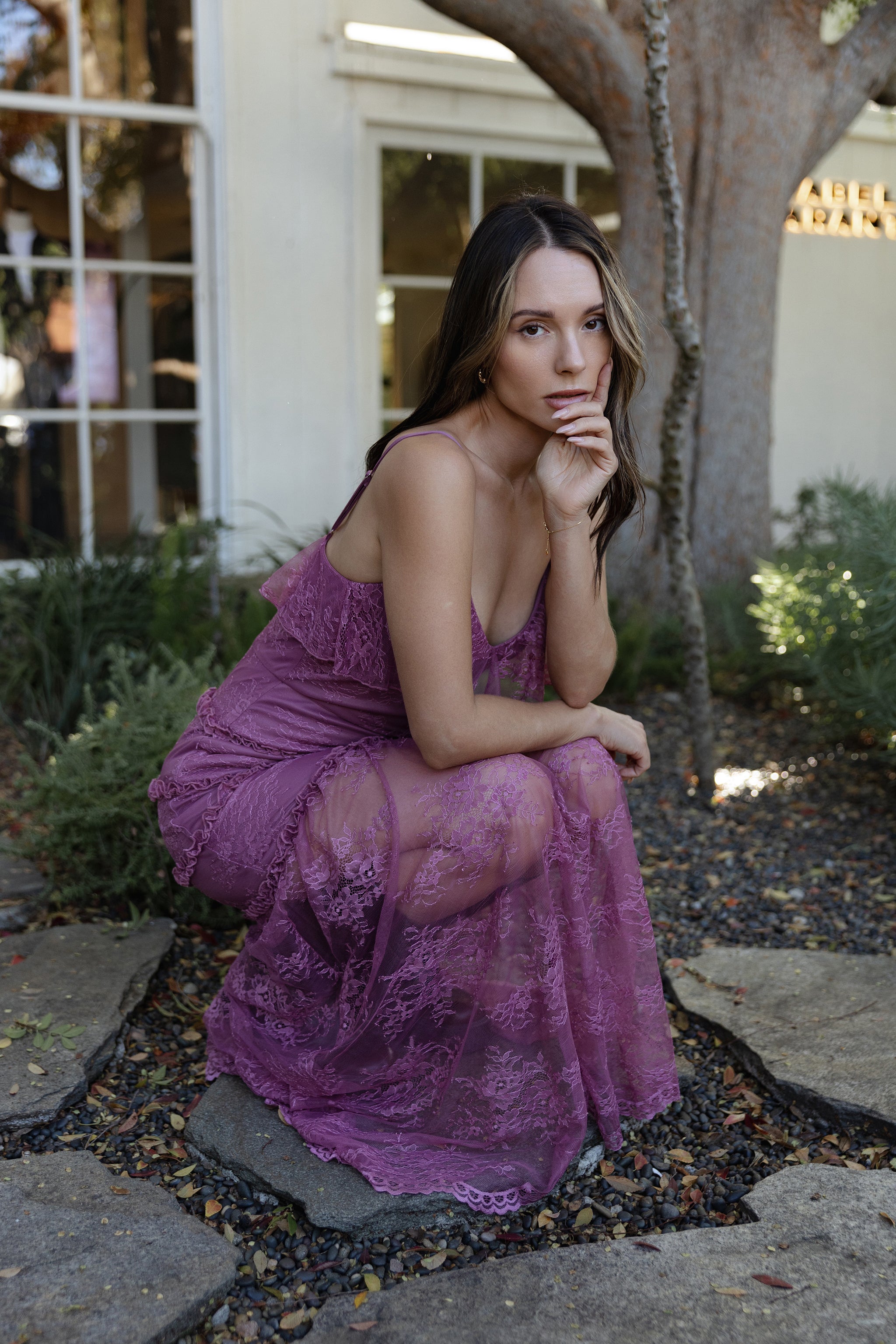 Marlowe lace maxi dress