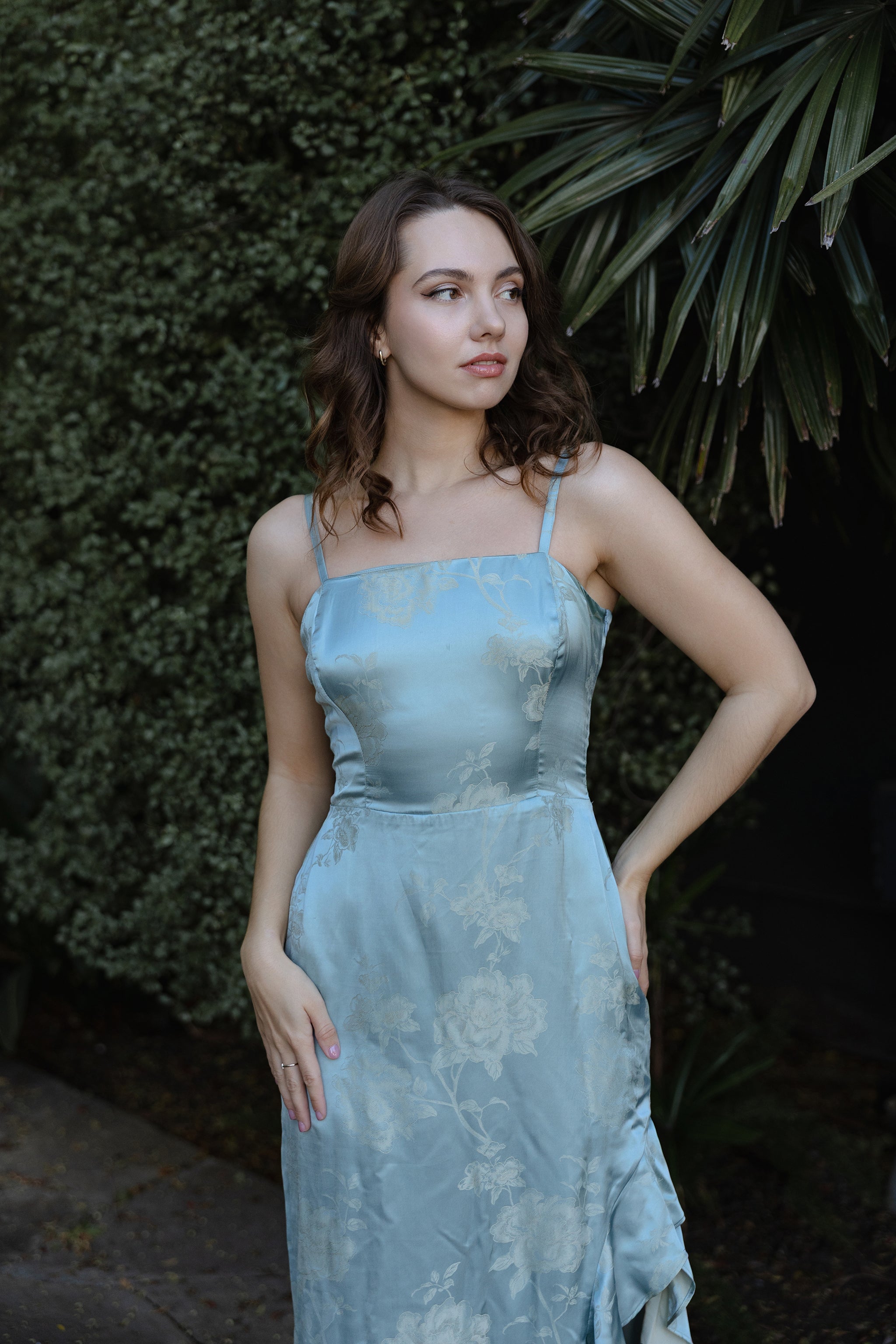 Skyler back lace up maxi dress