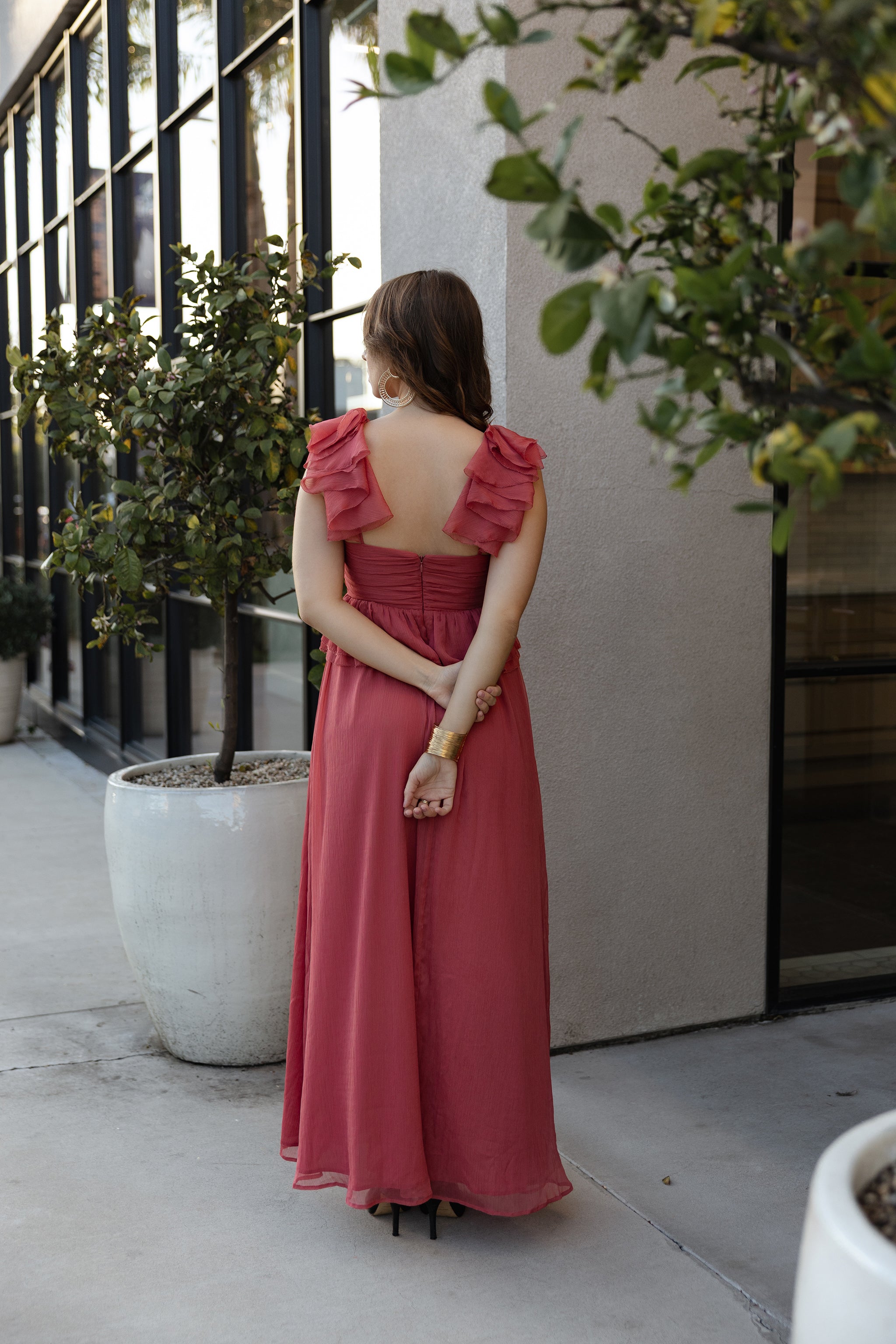 Briar ruffle strap dress