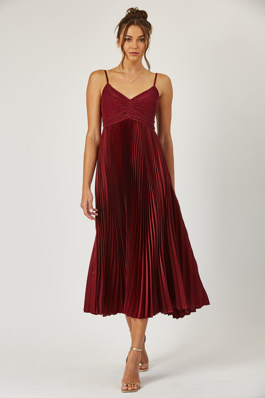 Portia pleated swing dress image 1