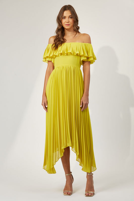 Kinsley plisse off shoulder dress image 0