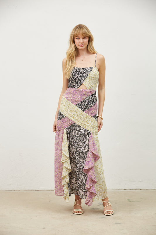 Gisele Mix Print Maxi Dress
