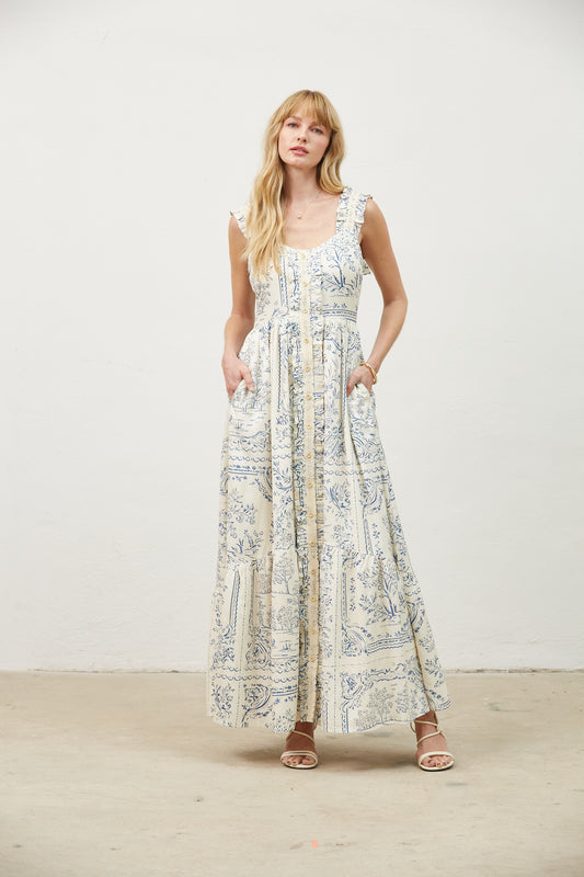 Lucia Tie Back Maxi Dress