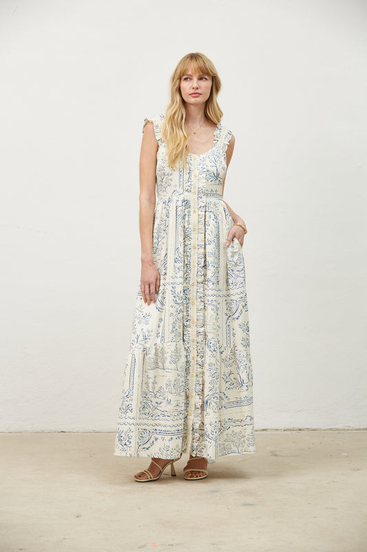Lucia Tie Back Maxi Dress
