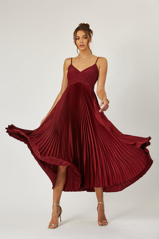 Portia pleated swing dress image 0