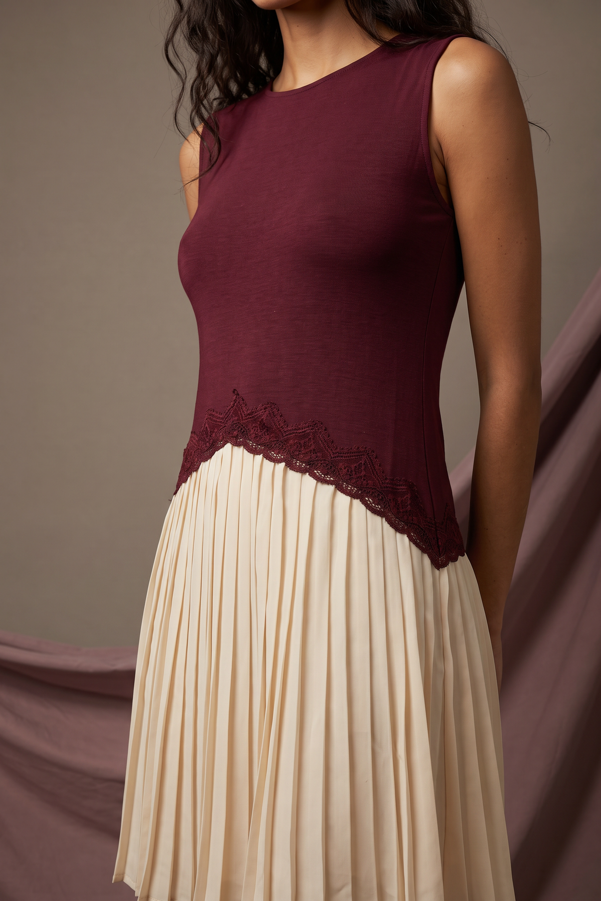 Simone Pleat Mini Dress