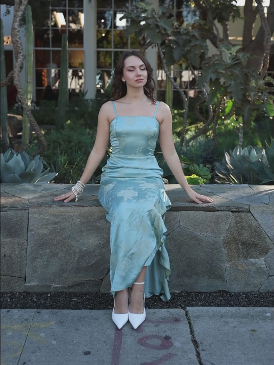 Skyler back lace up maxi dress