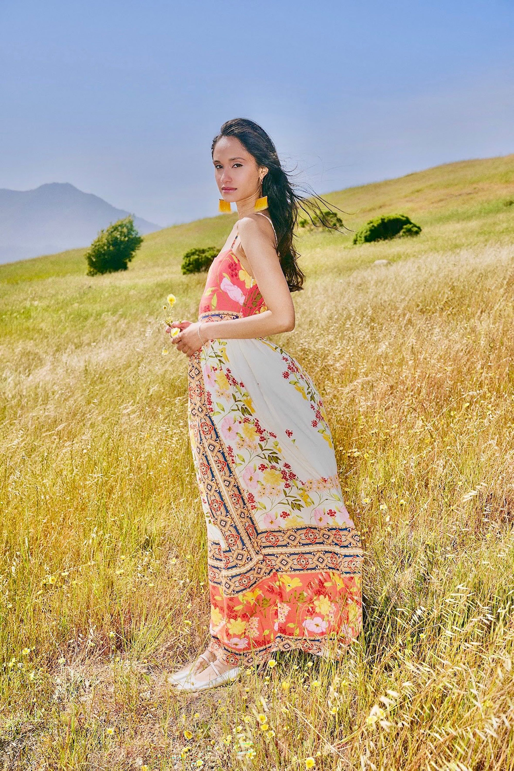 Maliyah Border Print Maxi Dress